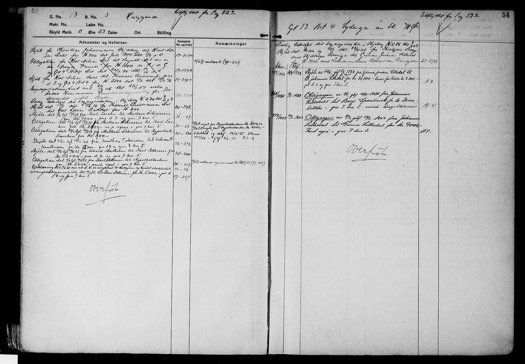Tune sorenskriveri, AV/SAO-A-10470/G/Ga/Gab/Gabf/L0001: Mortgage register no. VI 1, 1782-1953, p. 54