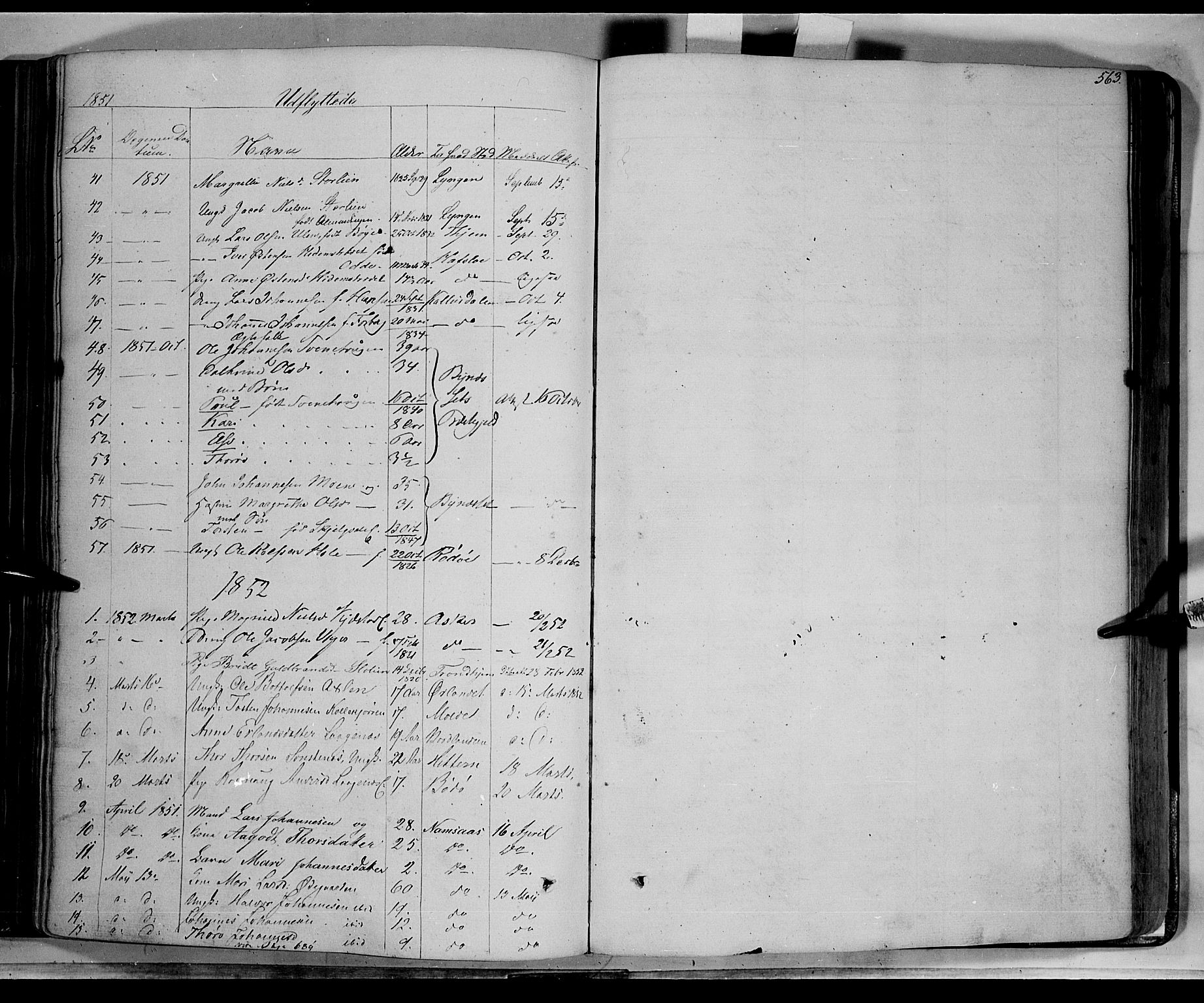 Lom prestekontor, SAH/PREST-070/K/L0006: Parish register (official) no. 6B, 1837-1863, p. 563