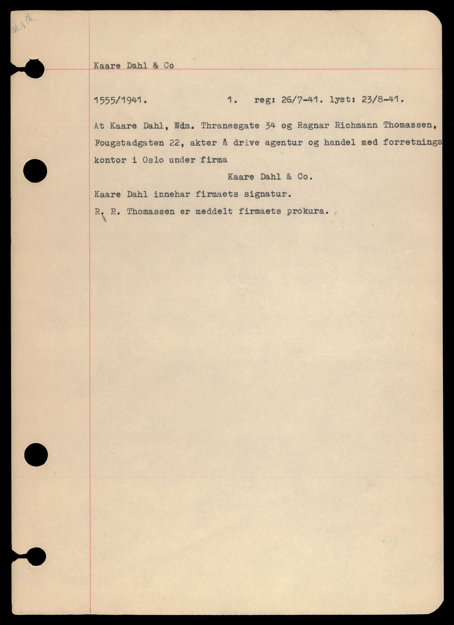 Oslo byfogd, Handelsregisteret, AV/SAT-A-10867/G/Gb/Gba/L0022: Enkeltmannsforetak, Ka-Kjek, 1944-1990