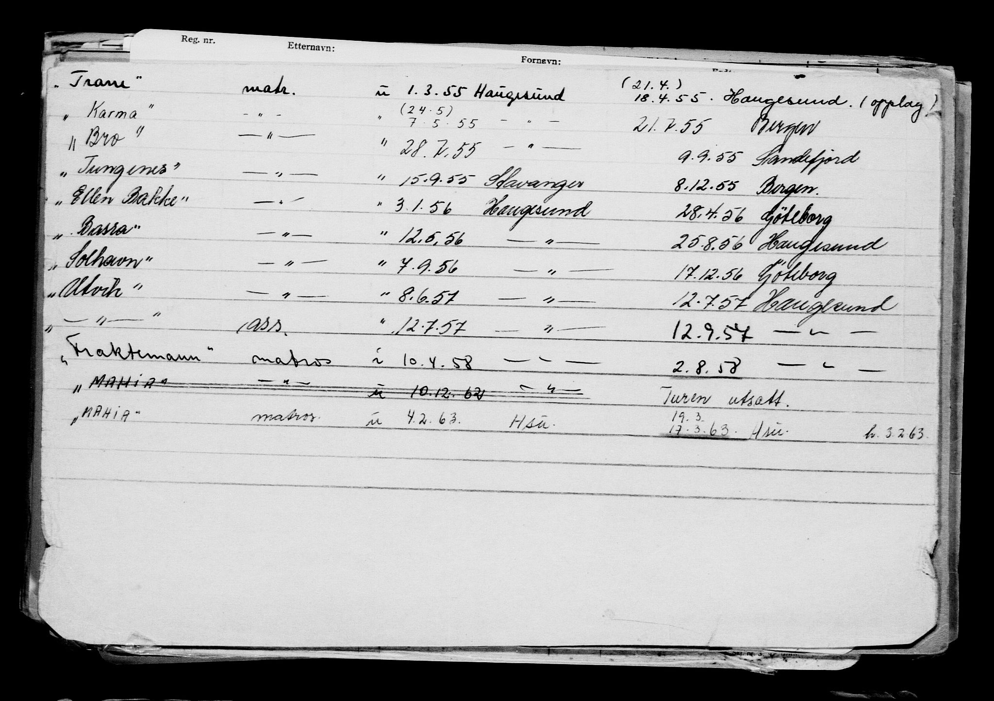 Direktoratet for sjømenn, RA/S-3545/G/Gb/L0200: Hovedkort, 1921, p. 13