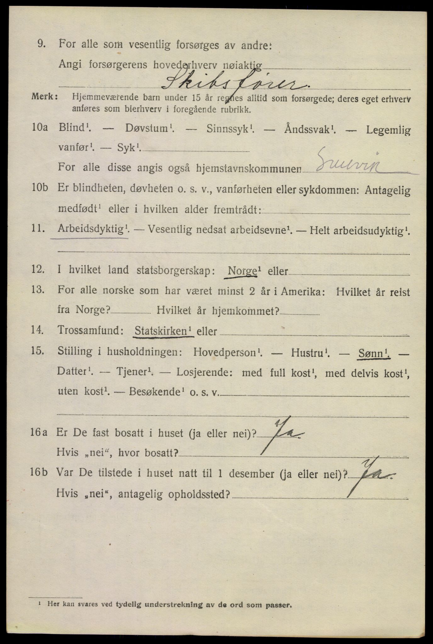SAKO, 1920 census for Svelvik, 1920, p. 1692
