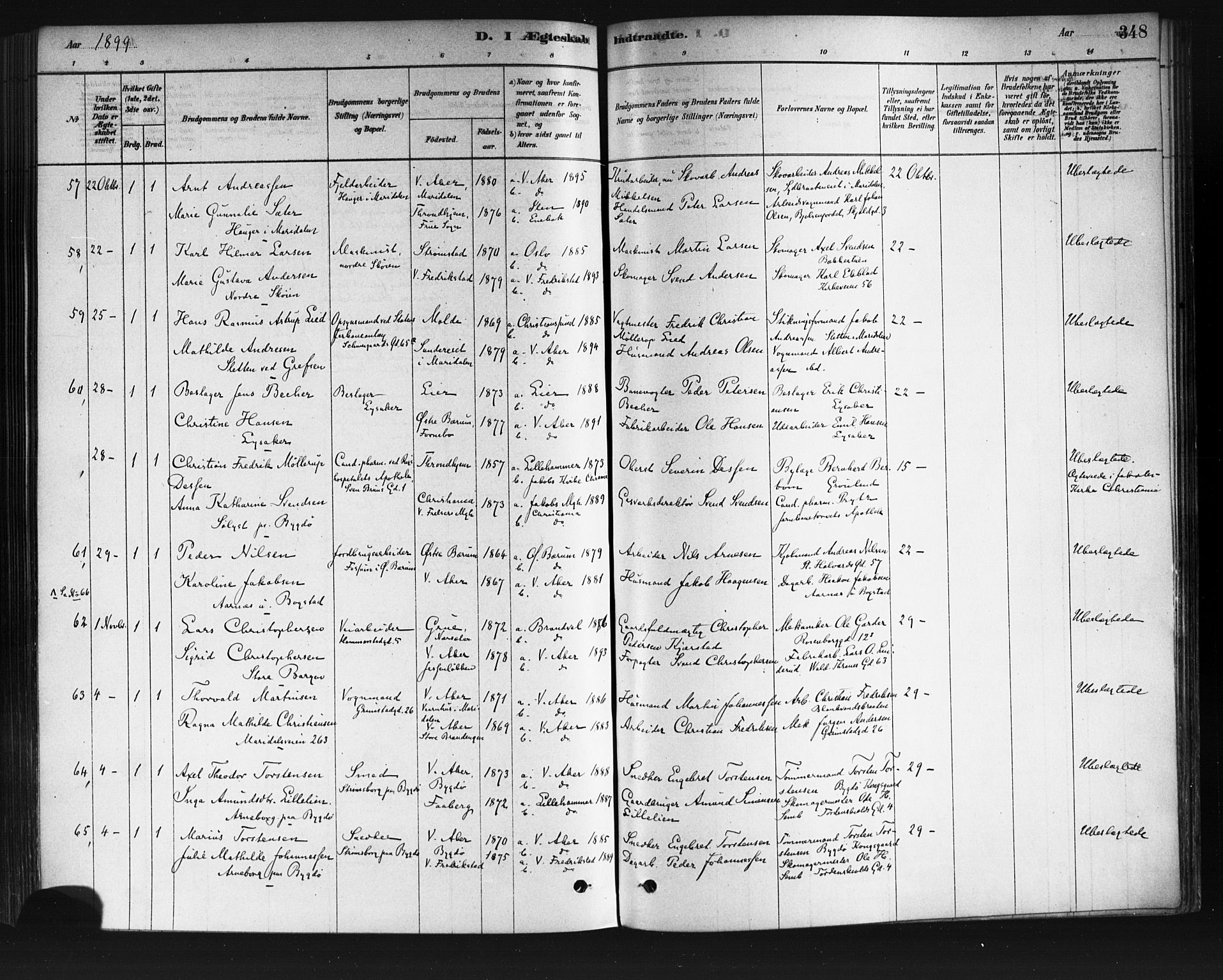 Vestre Aker prestekontor Kirkebøker, SAO/A-10025/F/Fa/L0008: Parish register (official) no. 8, 1878-1903, p. 348