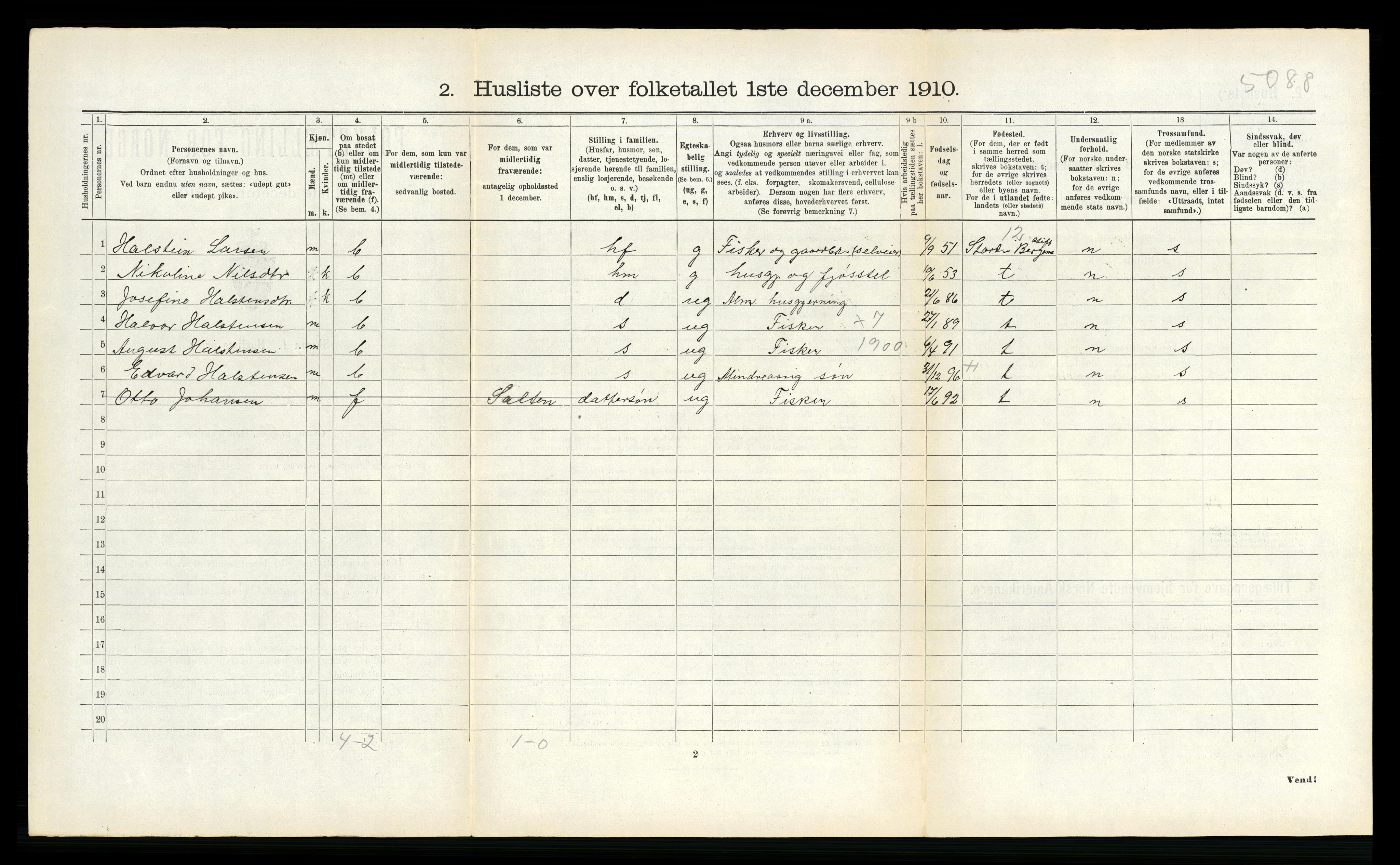 RA, 1910 census for Borge, 1910, p. 478