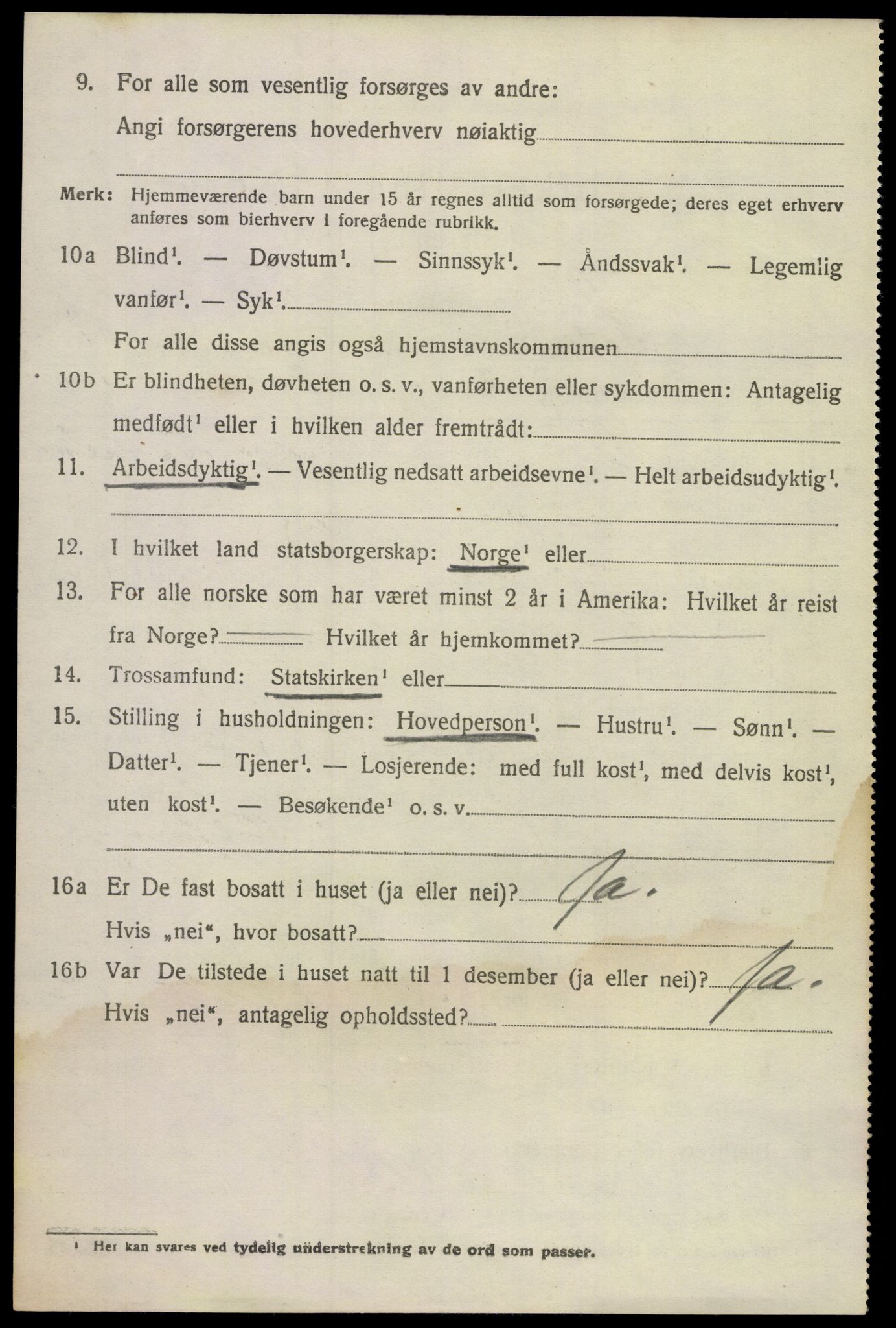 SAKO, 1920 census for Solum, 1920, p. 2257
