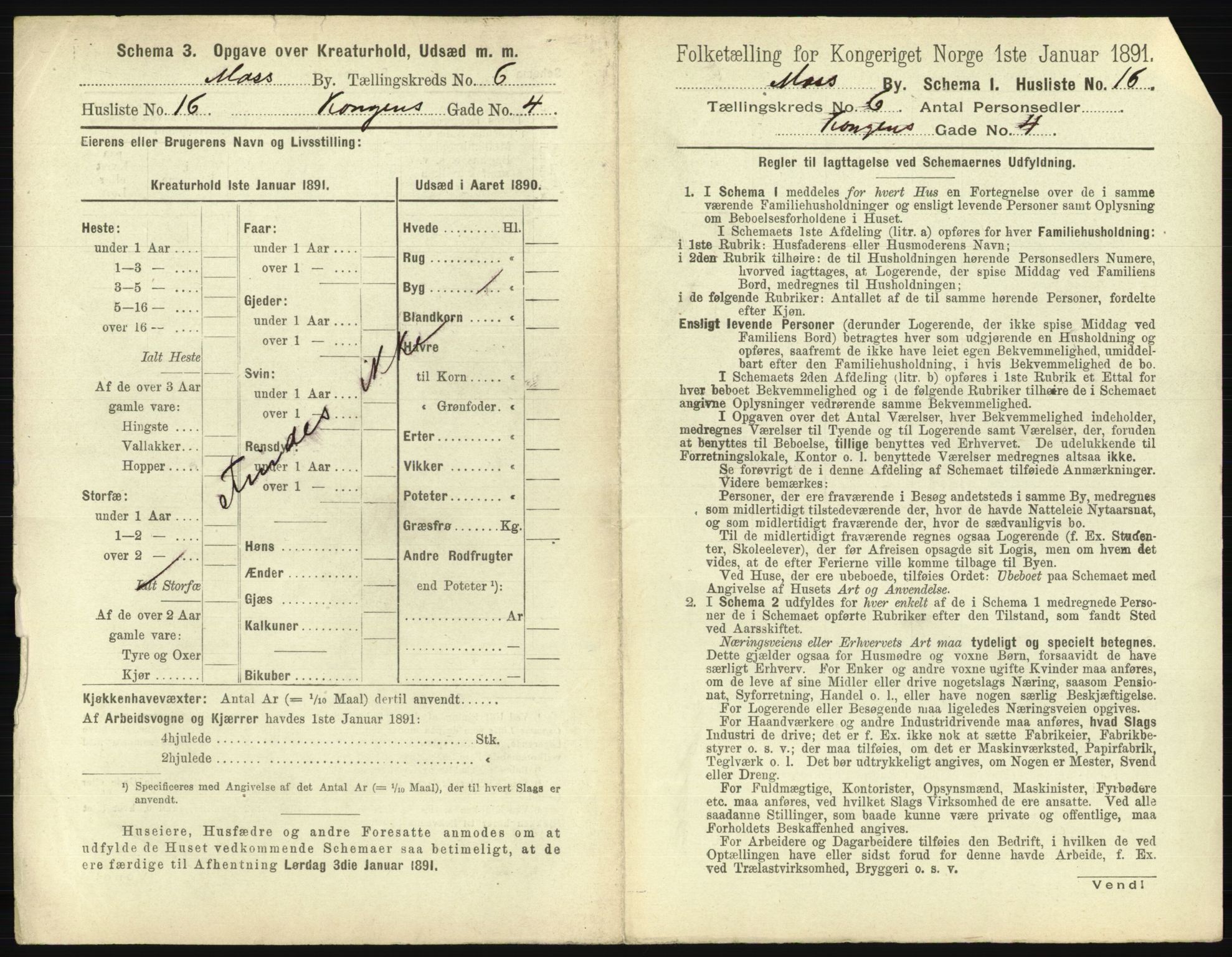 RA, 1891 census for 0104 Moss, 1891, p. 362