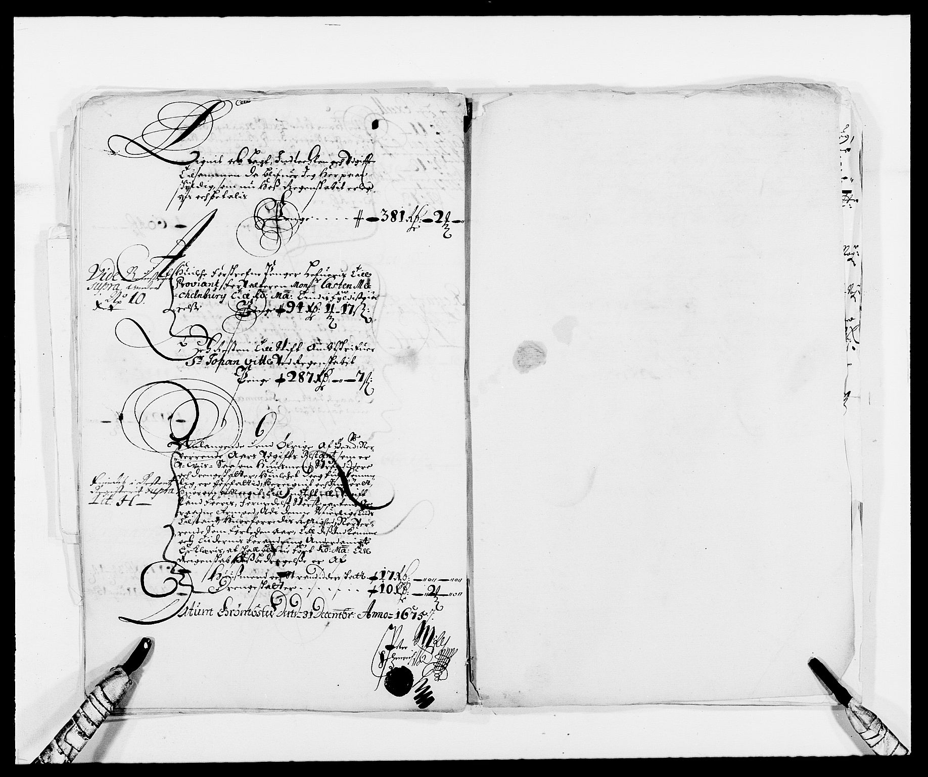 Rentekammeret inntil 1814, Reviderte regnskaper, Fogderegnskap, RA/EA-4092/R39/L2301: Fogderegnskap Nedenes, 1675-1676, p. 22