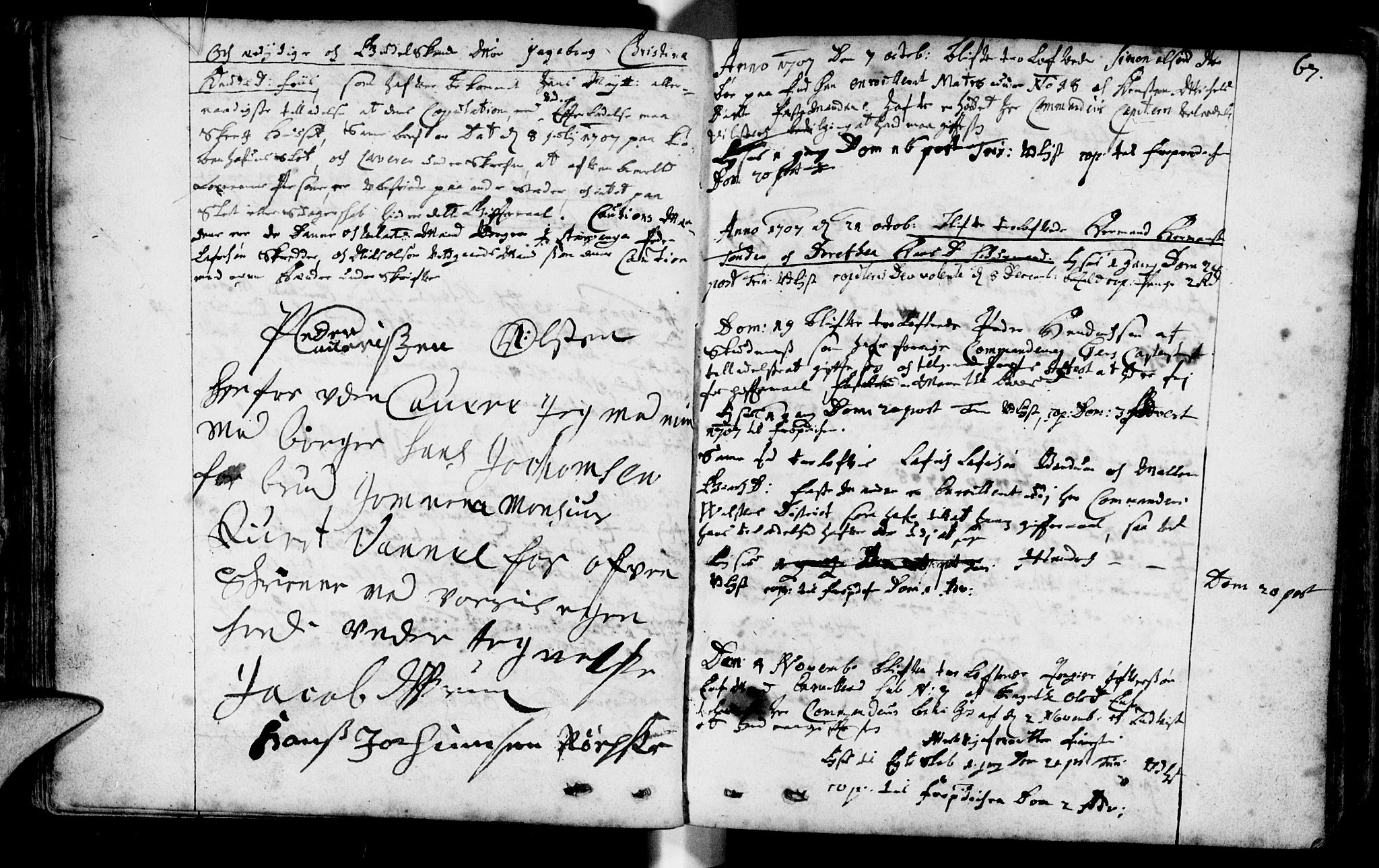Domkirken sokneprestkontor, SAST/A-101812/001/30/30BA/L0001: Parish register (official) no. A 1 /1, 1688-1727, p. 67