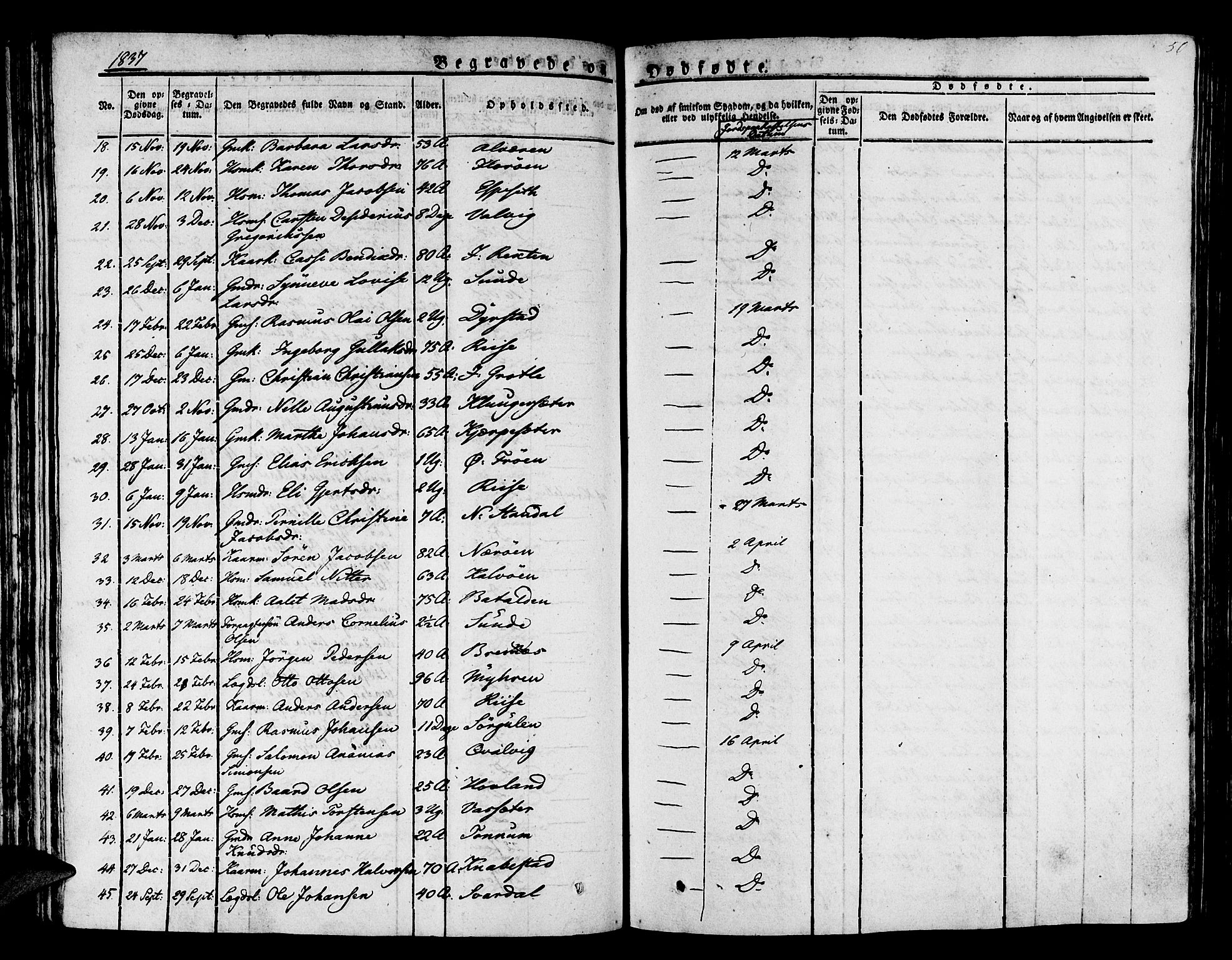 Kinn sokneprestembete, SAB/A-80801/H/Haa/Haaa/L0004/0002: Parish register (official) no. A 4II, 1822-1840, p. 50