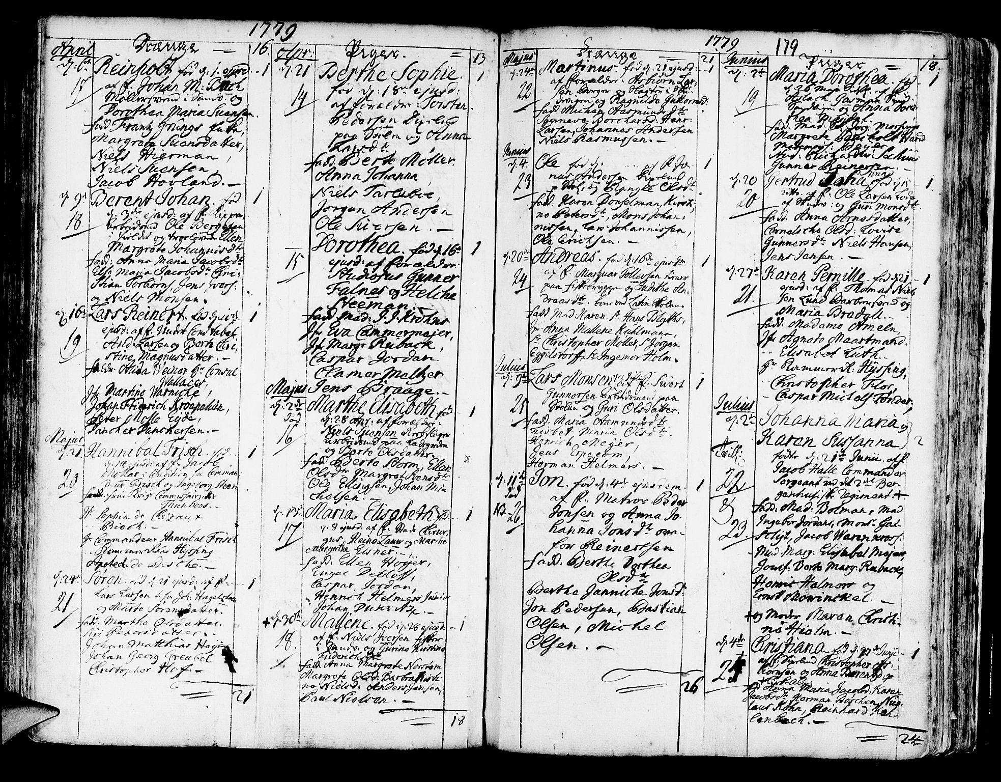 Korskirken sokneprestembete, SAB/A-76101/H/Haa/L0005: Parish register (official) no. A 5, 1751-1789, p. 179