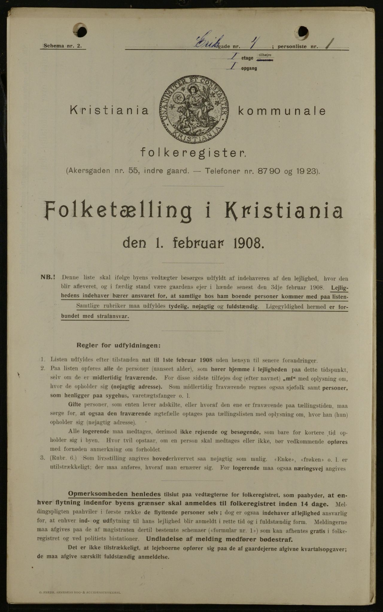 OBA, Municipal Census 1908 for Kristiania, 1908, p. 17995