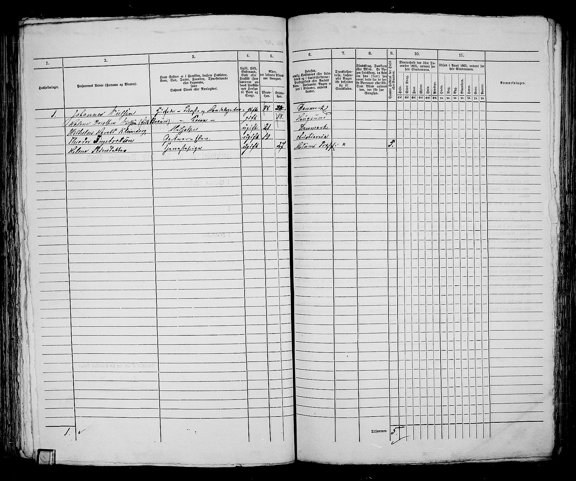 RA, 1865 census for Kristiania, 1865, p. 2530