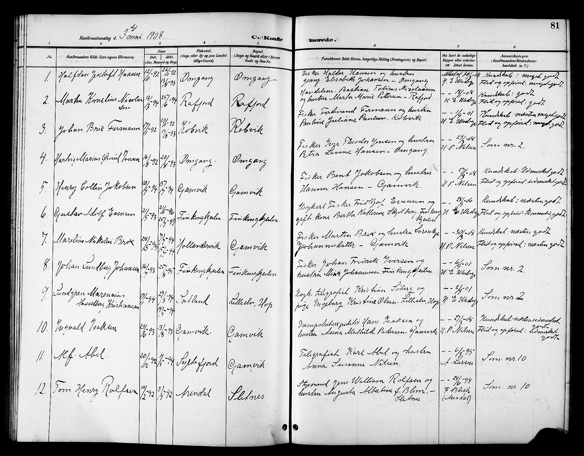 Tana sokneprestkontor, SATØ/S-1334/H/Hb/L0006klokker: Parish register (copy) no. 6, 1892-1909, p. 81