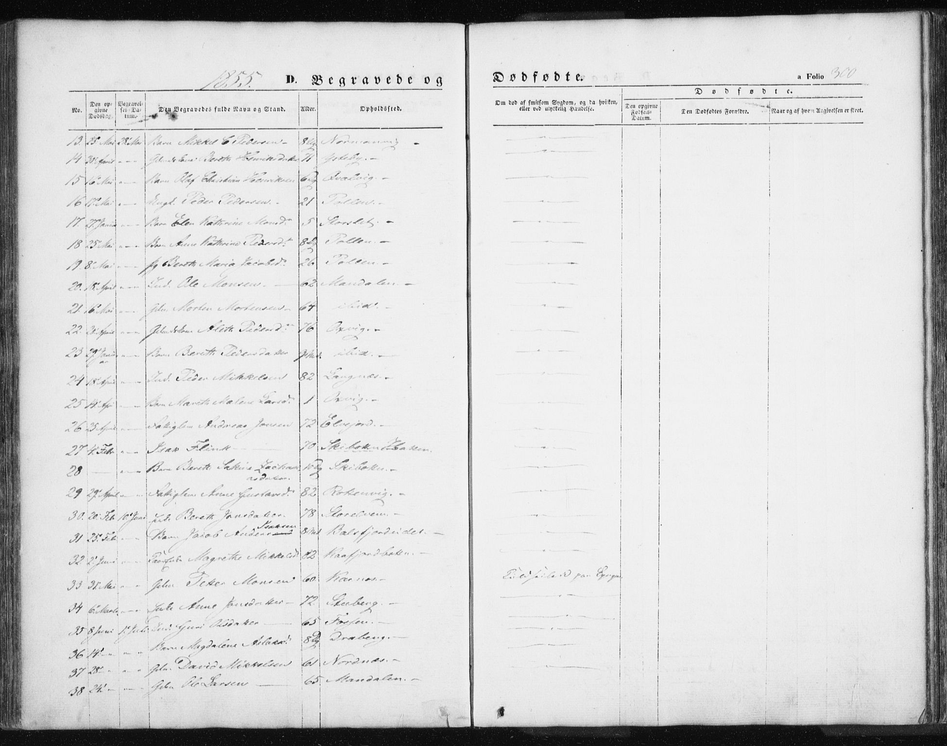 Lyngen sokneprestembete, AV/SATØ-S-1289/H/He/Hea/L0004kirke: Parish register (official) no. 4, 1839-1858, p. 300