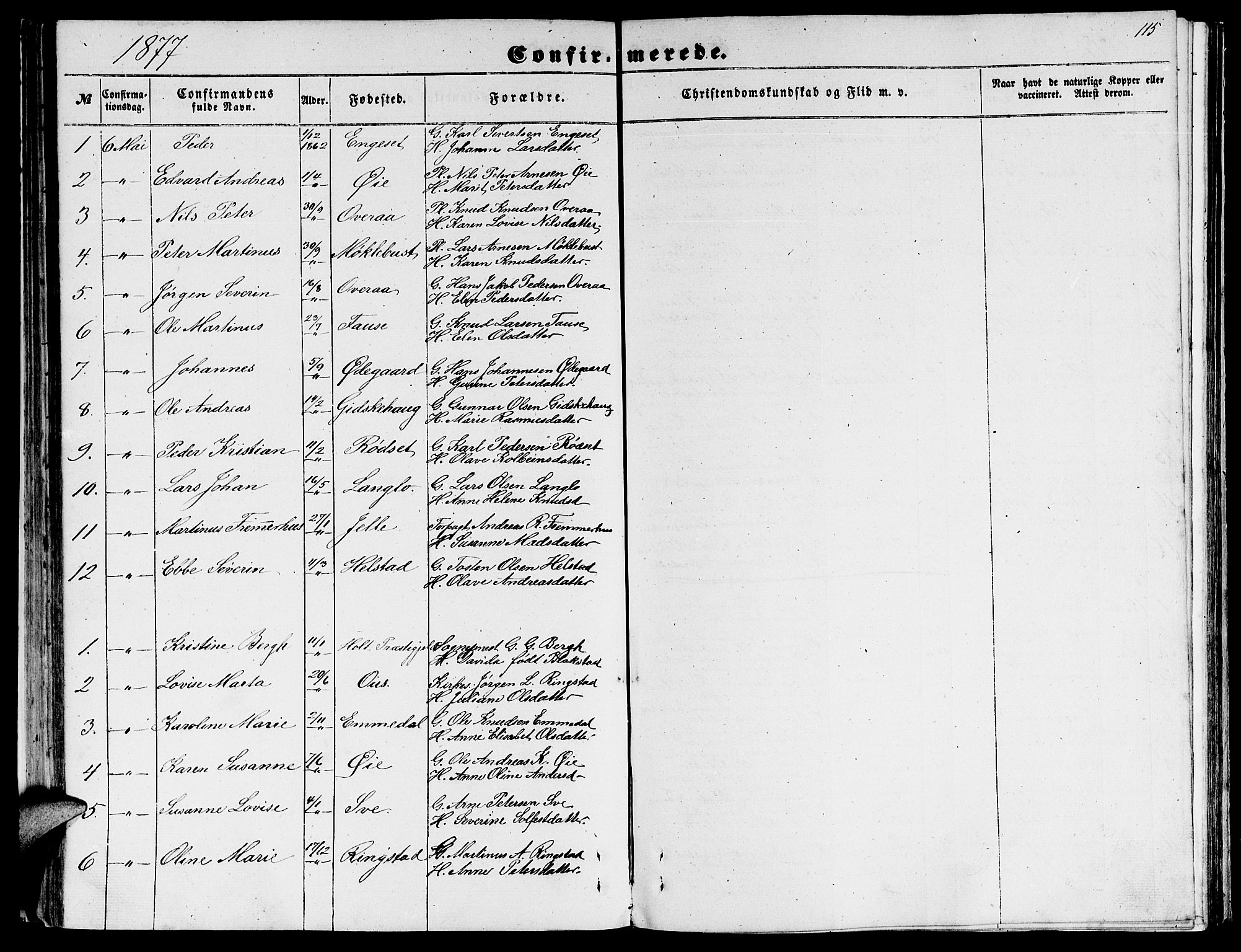 Ministerialprotokoller, klokkerbøker og fødselsregistre - Møre og Romsdal, AV/SAT-A-1454/520/L0291: Parish register (copy) no. 520C03, 1854-1881, p. 115