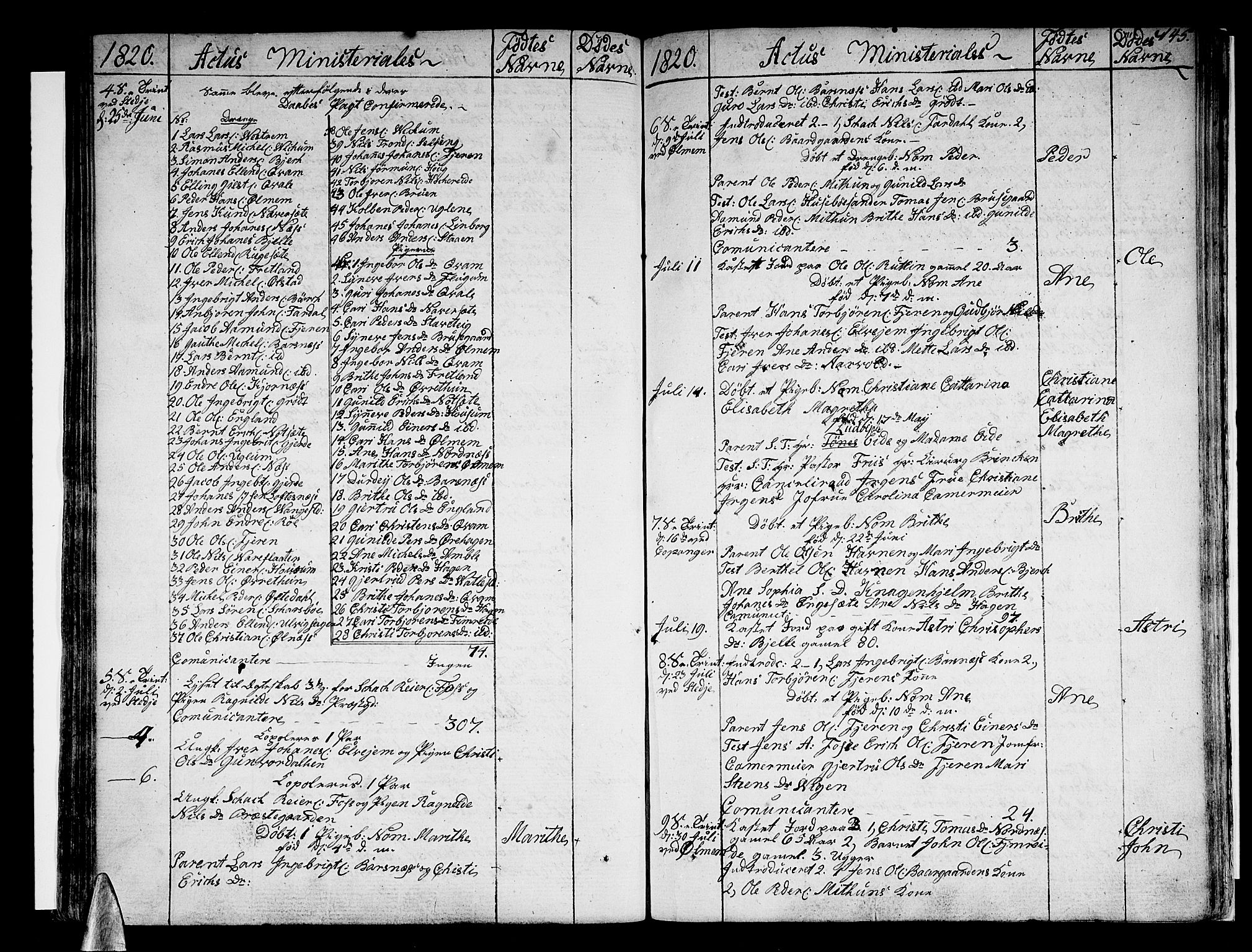Sogndal sokneprestembete, SAB/A-81301/H/Haa/Haaa/L0009: Parish register (official) no. A 9, 1809-1821, p. 145