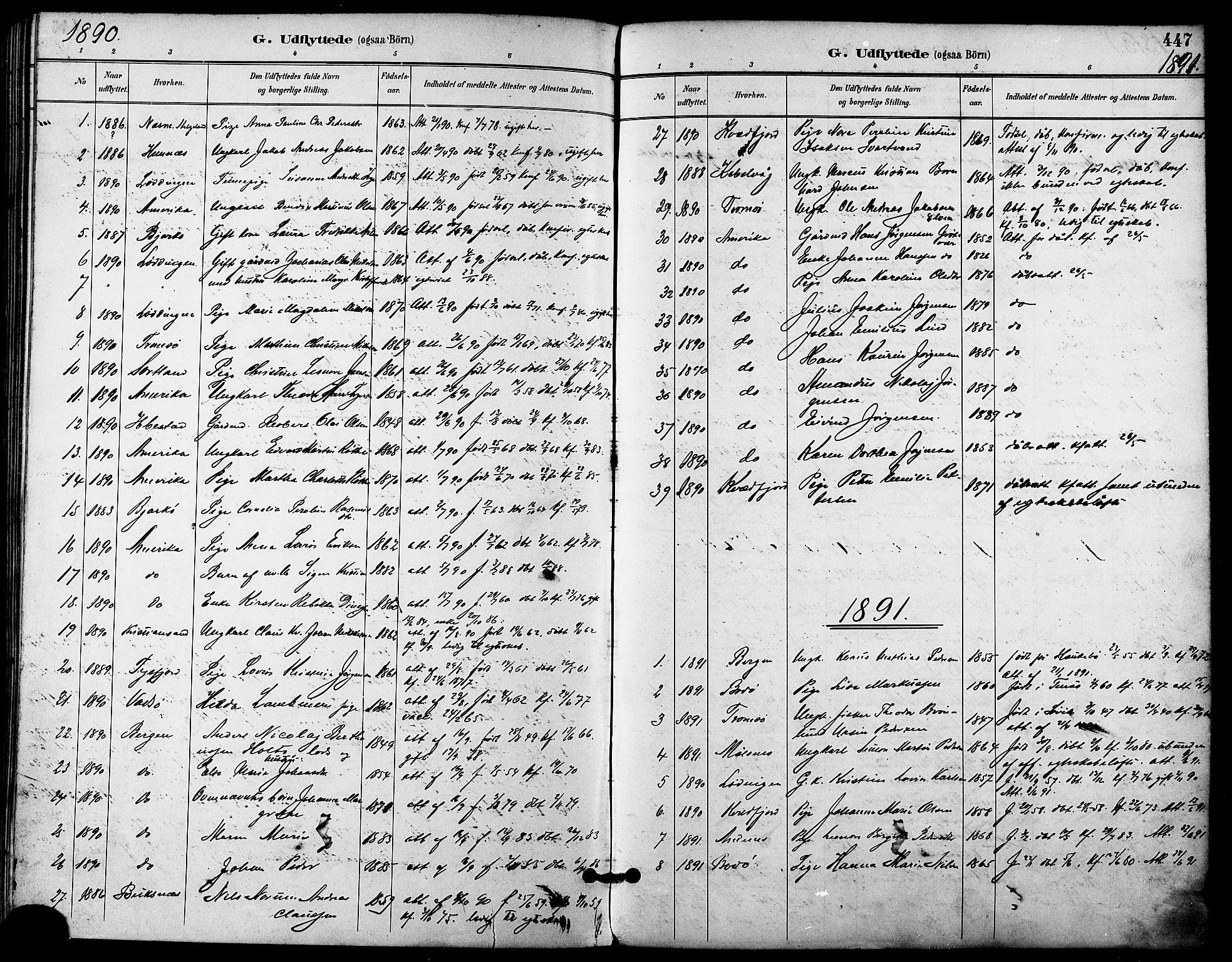 Trondenes sokneprestkontor, AV/SATØ-S-1319/H/Ha/L0016kirke: Parish register (official) no. 16, 1890-1898, p. 447