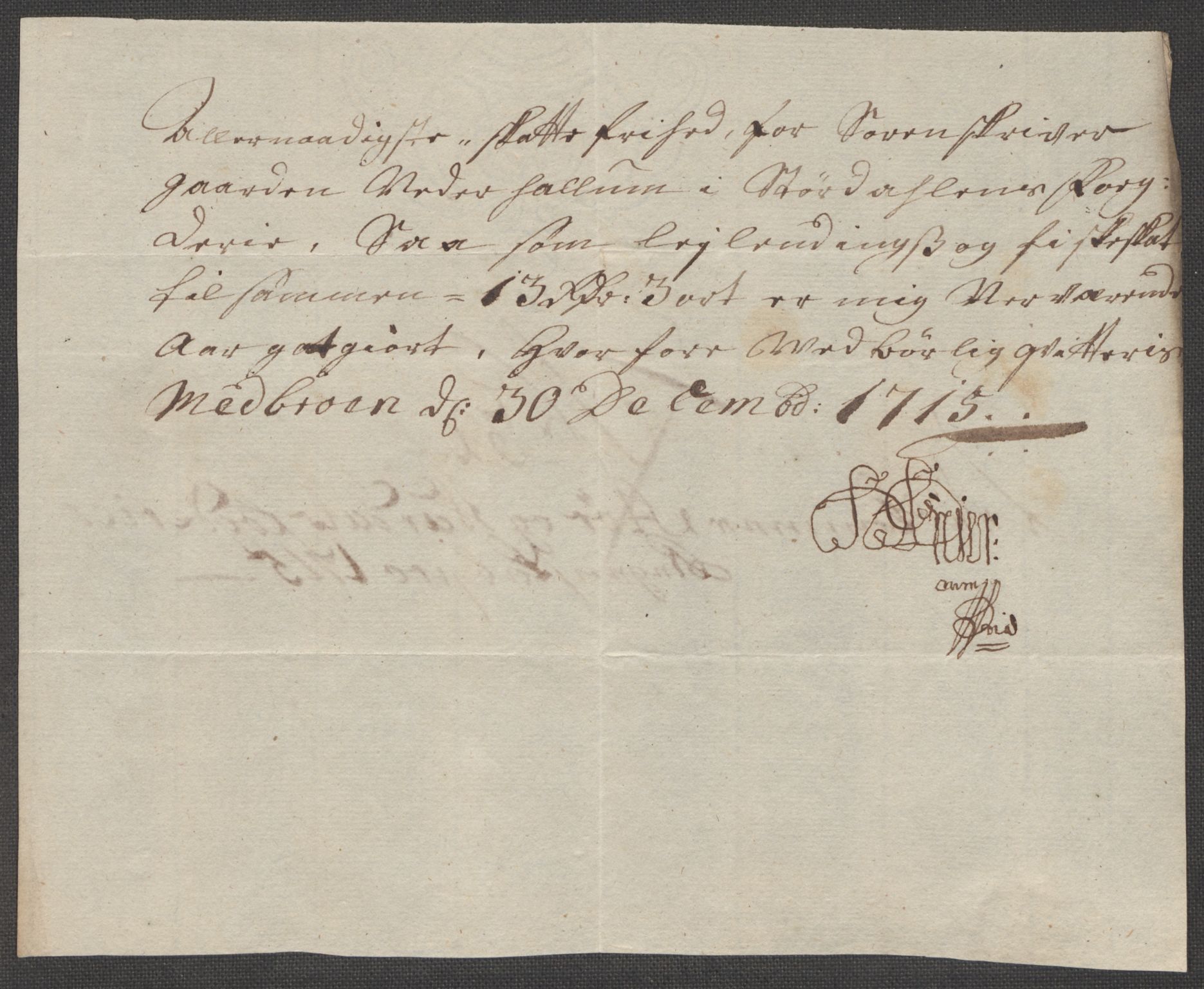 Rentekammeret inntil 1814, Reviderte regnskaper, Fogderegnskap, AV/RA-EA-4092/R62/L4205: Fogderegnskap Stjørdal og Verdal, 1715, p. 257