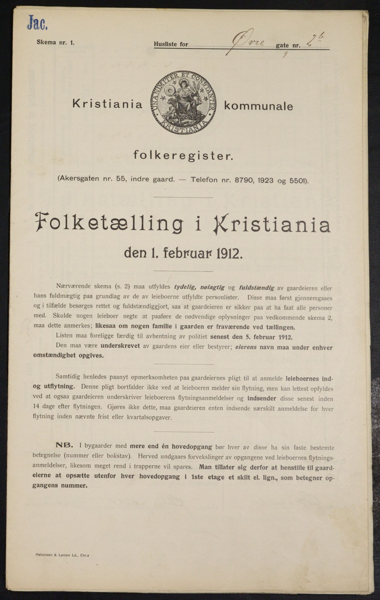 OBA, Municipal Census 1912 for Kristiania, 1912, p. 129774