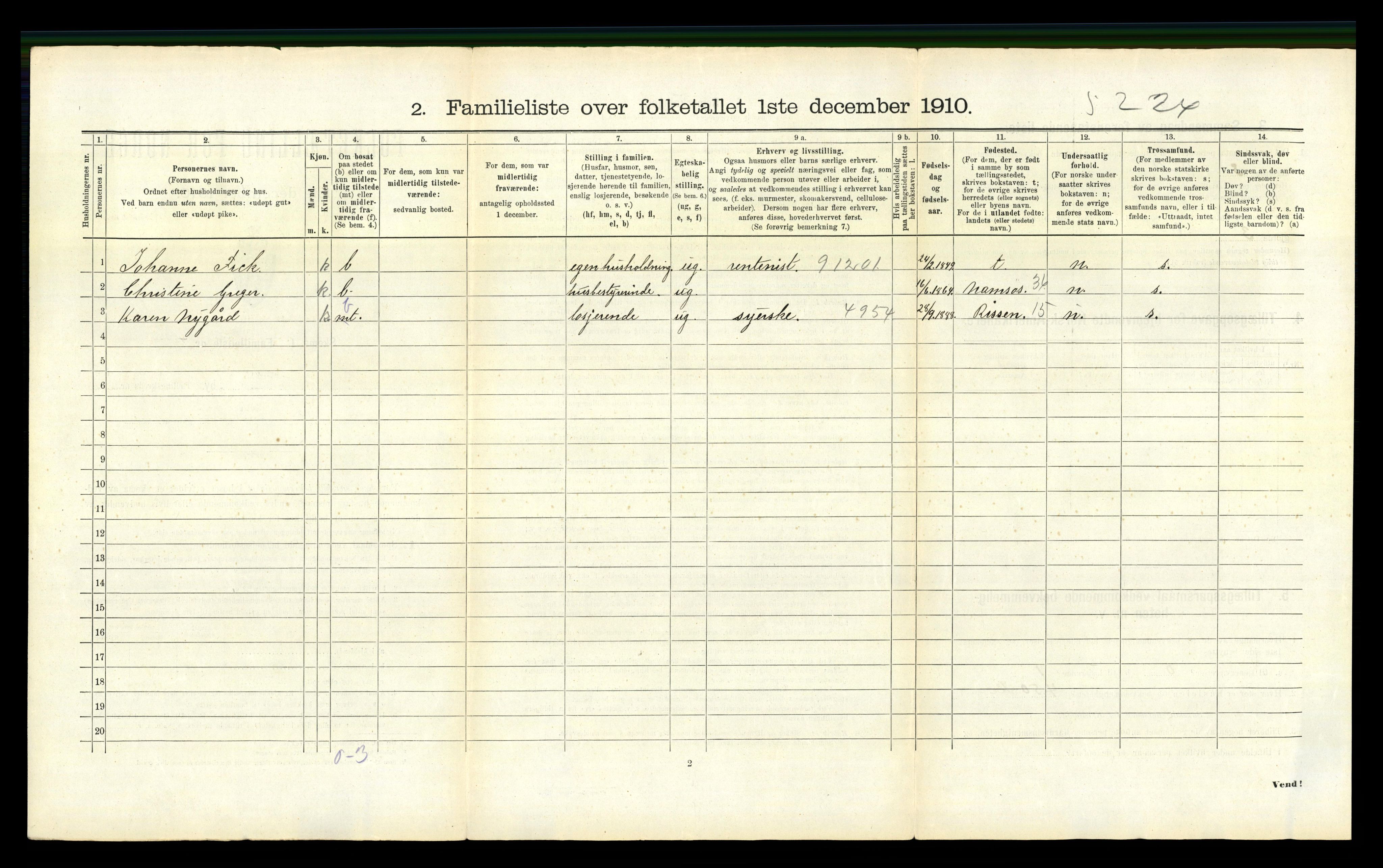 RA, 1910 census for Trondheim, 1910, p. 16842