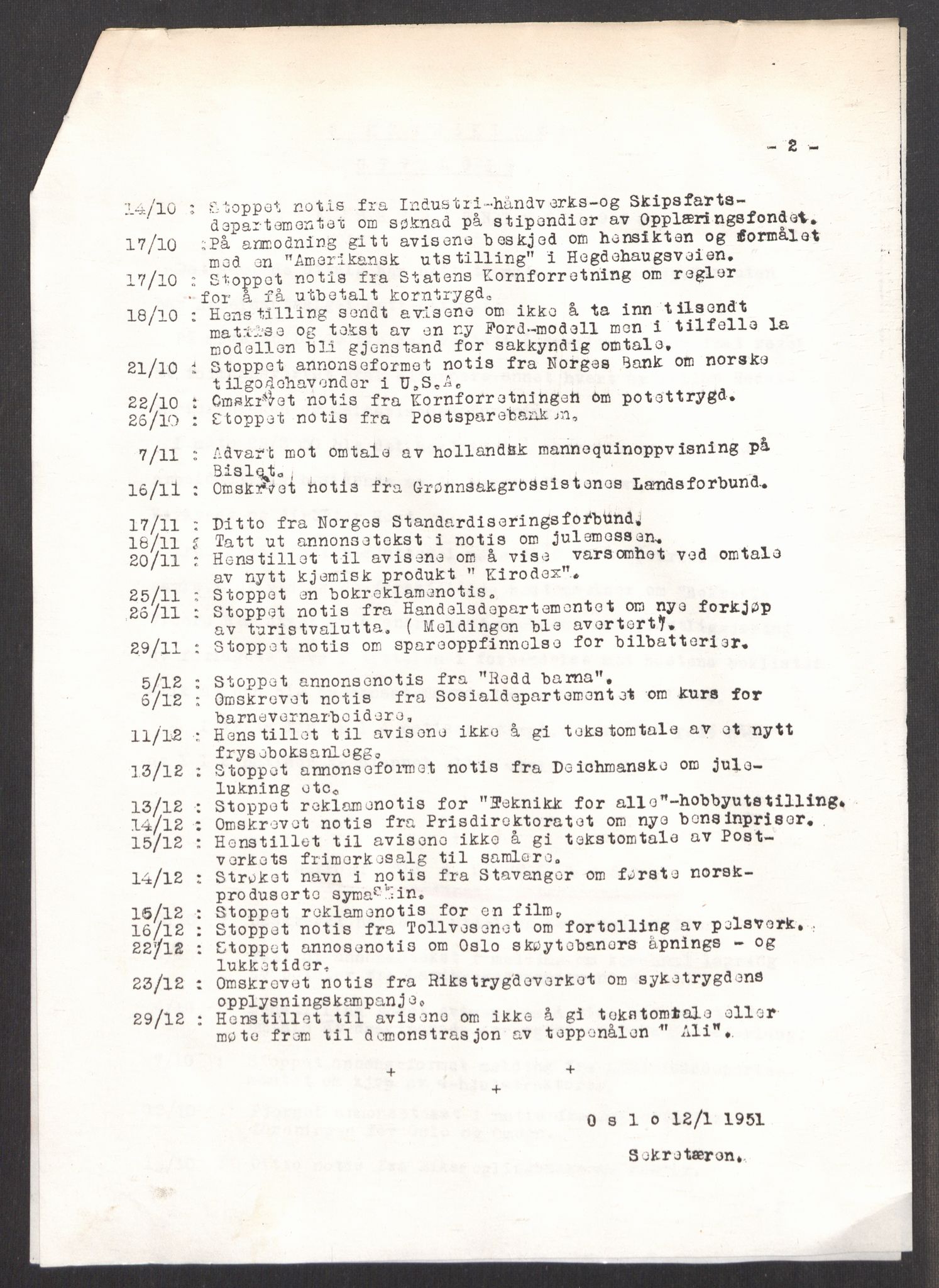 Tekstreklameutvalget, RA/PA-0854/A/Aa/L0003: Møtereferat, 1938-1955