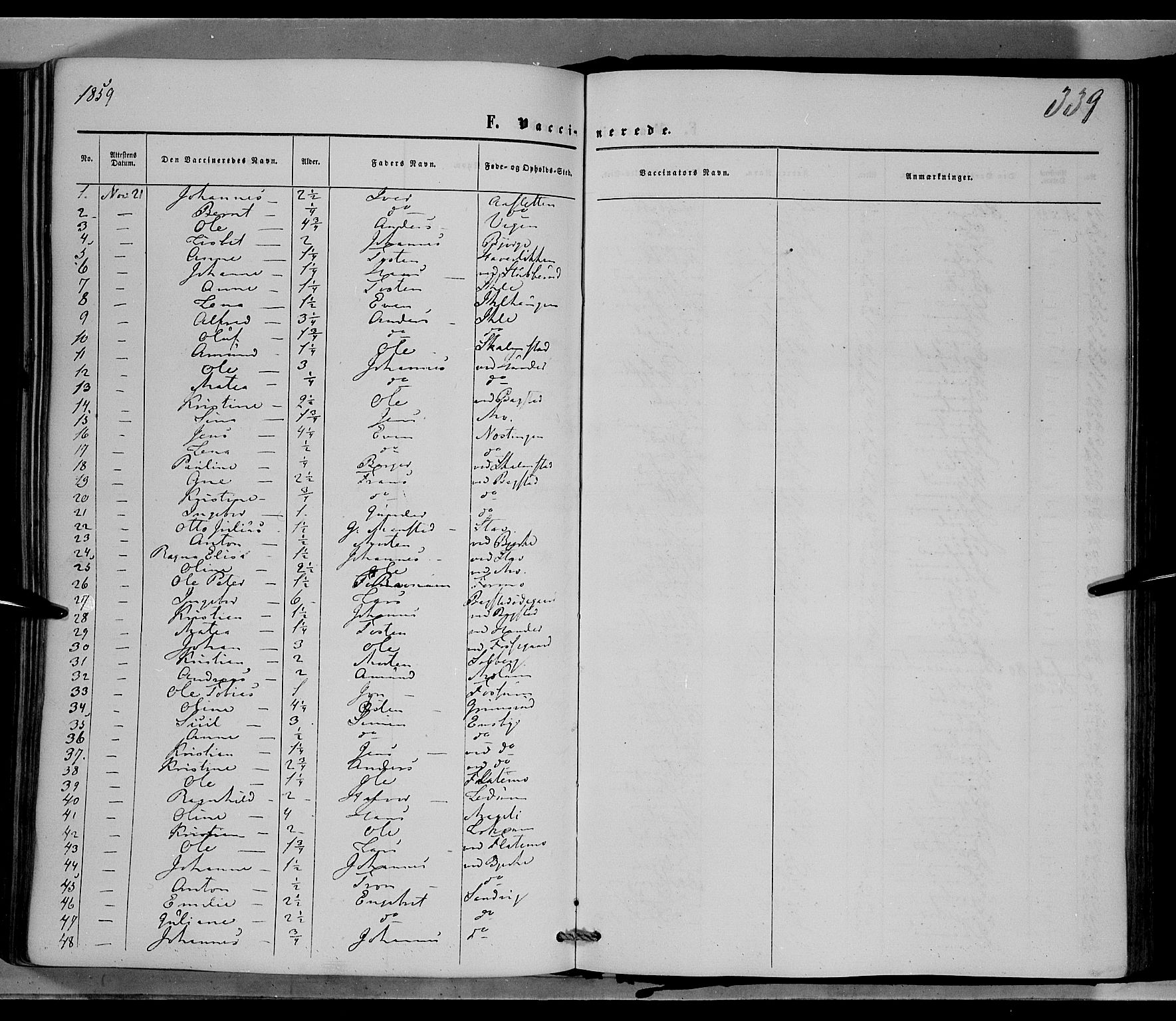 Øyer prestekontor, SAH/PREST-084/H/Ha/Haa/L0006: Parish register (official) no. 6, 1858-1874, p. 339