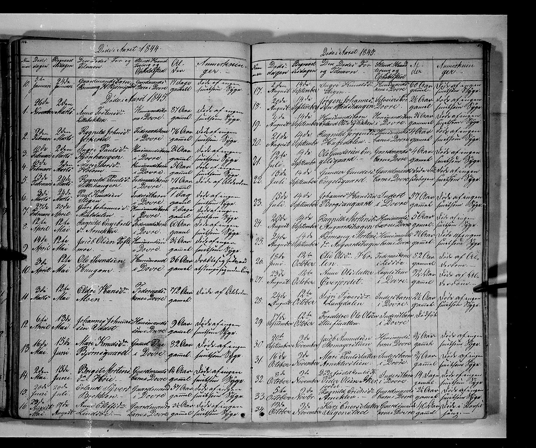 Lesja prestekontor, SAH/PREST-068/H/Ha/Hab/L0003: Parish register (copy) no. 3, 1842-1862, p. 106-107