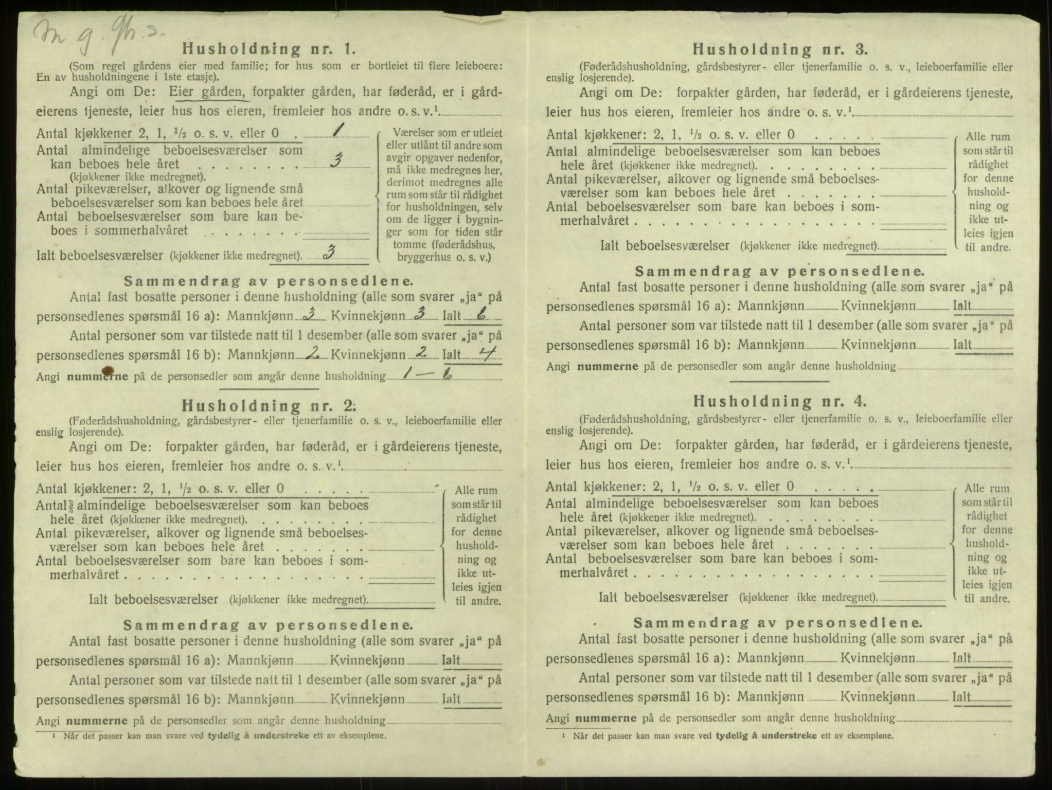 SAB, 1920 census for Manger, 1920, p. 1089