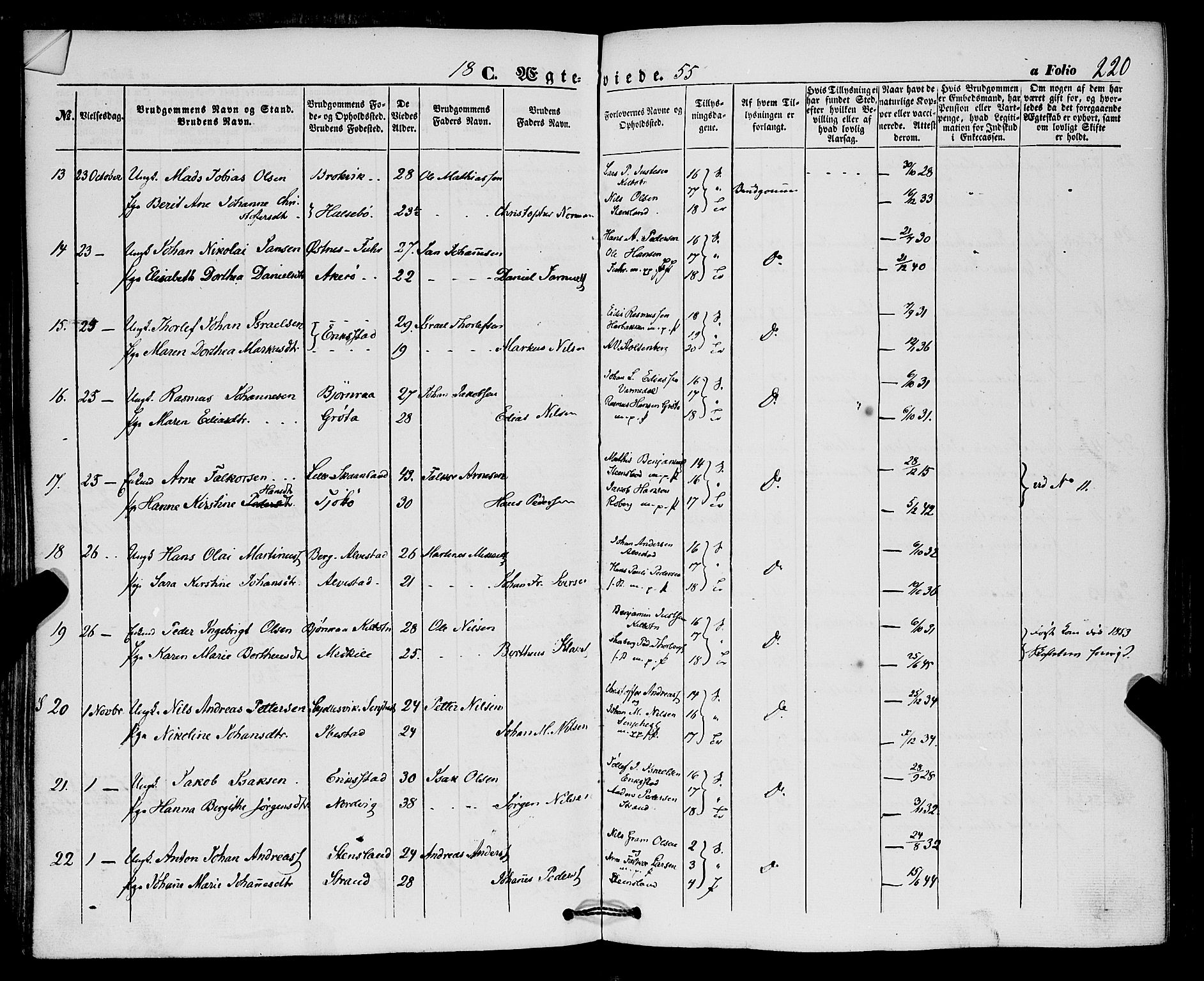 Trondenes sokneprestkontor, SATØ/S-1319/H/Ha/L0011kirke: Parish register (official) no. 11, 1853-1862, p. 220