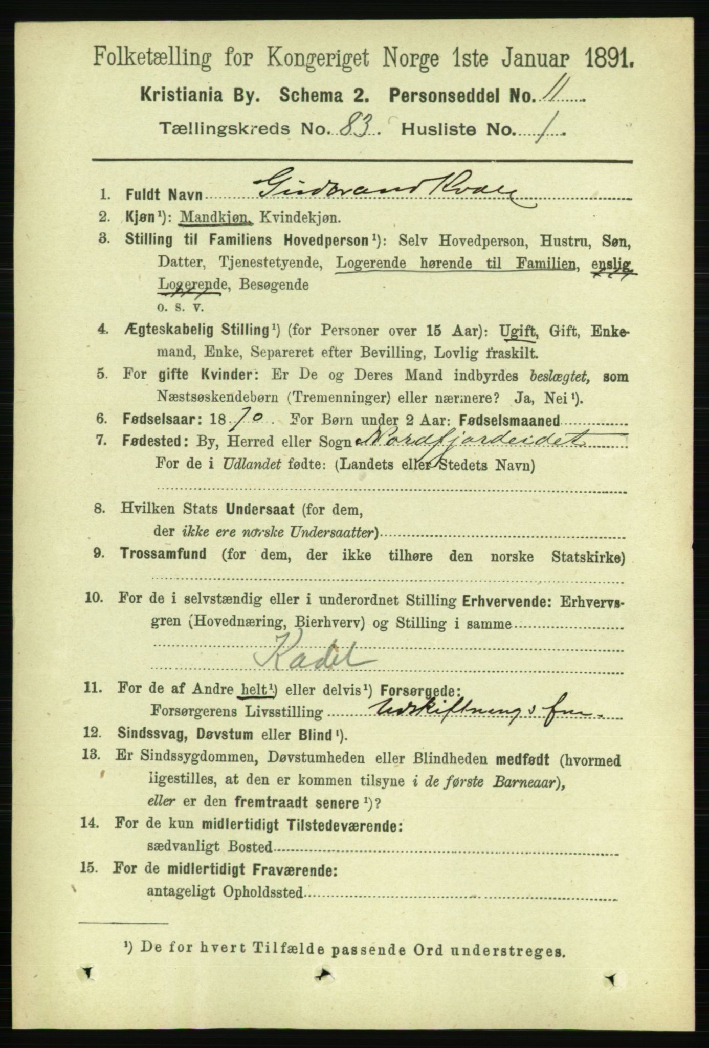 RA, 1891 census for 0301 Kristiania, 1891, p. 42132