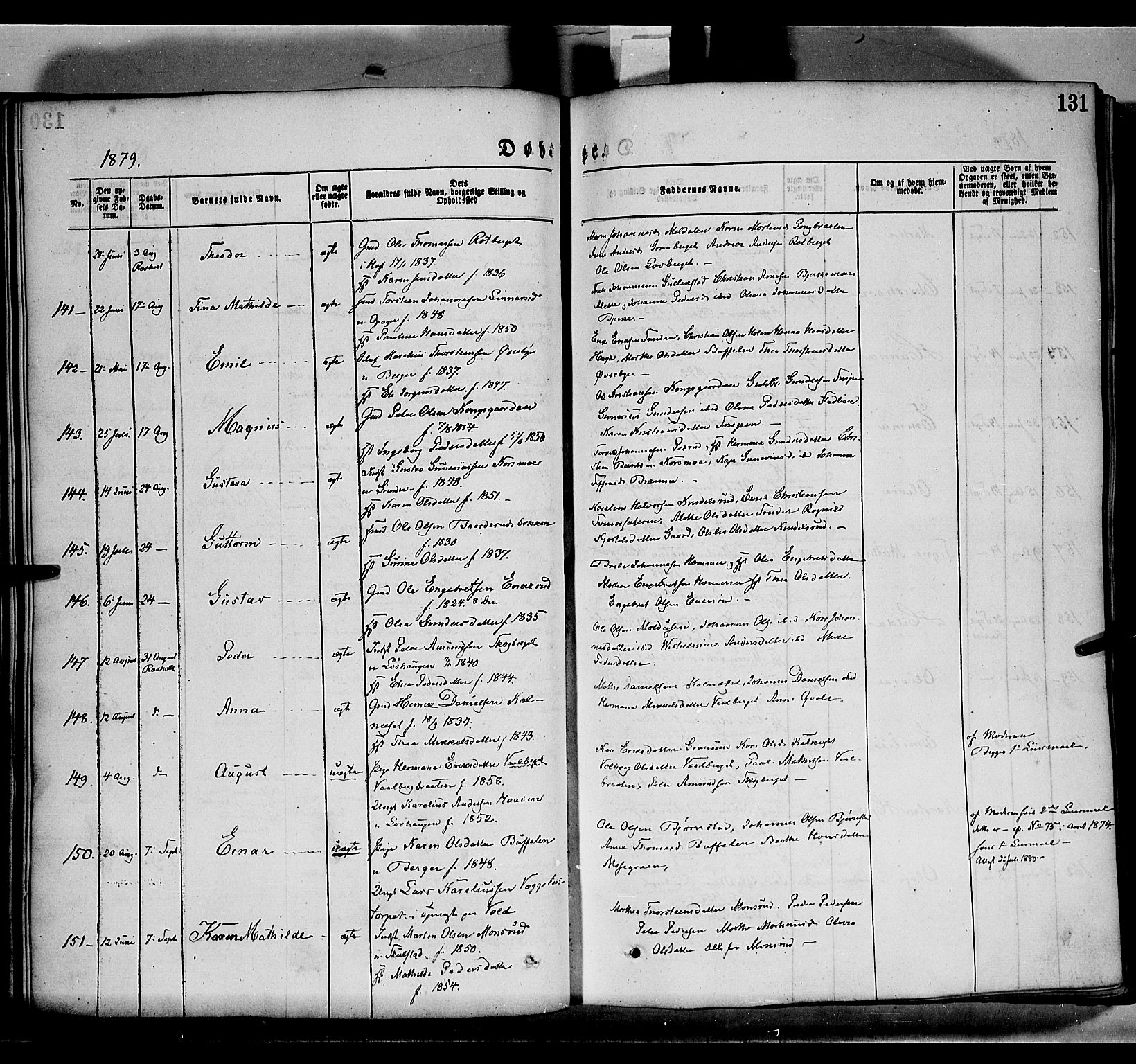 Grue prestekontor, AV/SAH-PREST-036/H/Ha/Haa/L0011: Parish register (official) no. 11, 1873-1880, p. 131