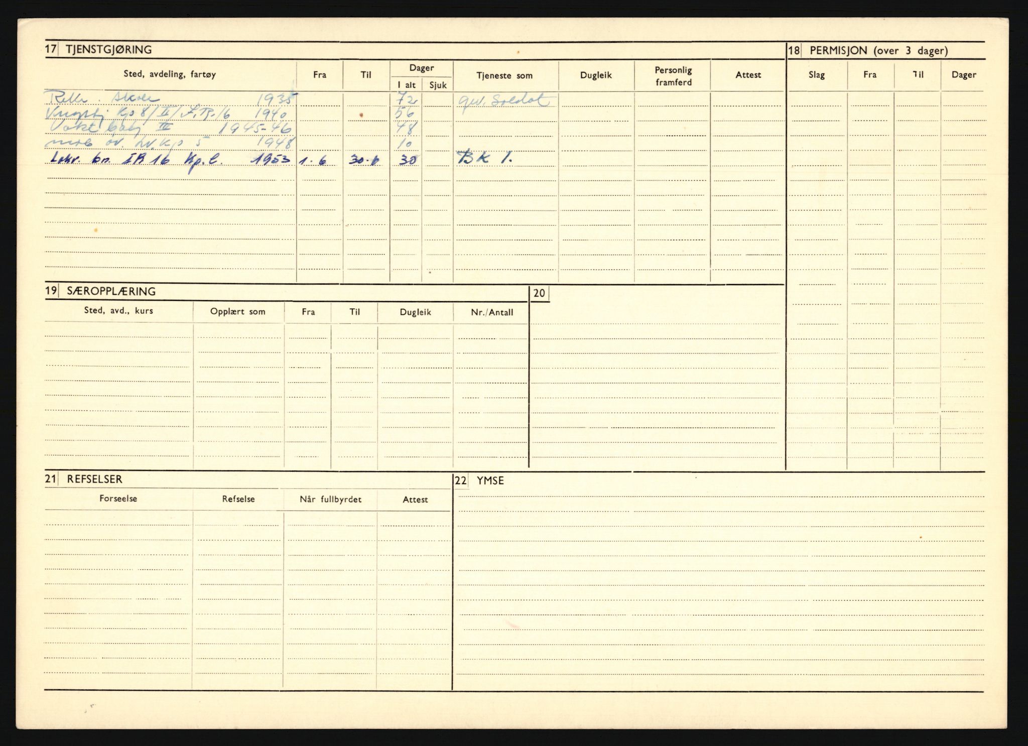 Forsvaret, Troms infanteriregiment nr. 16, AV/RA-RAFA-3146/P/Pa/L0019: Rulleblad for regimentets menige mannskaper, årsklasse 1935, 1935, p. 1032