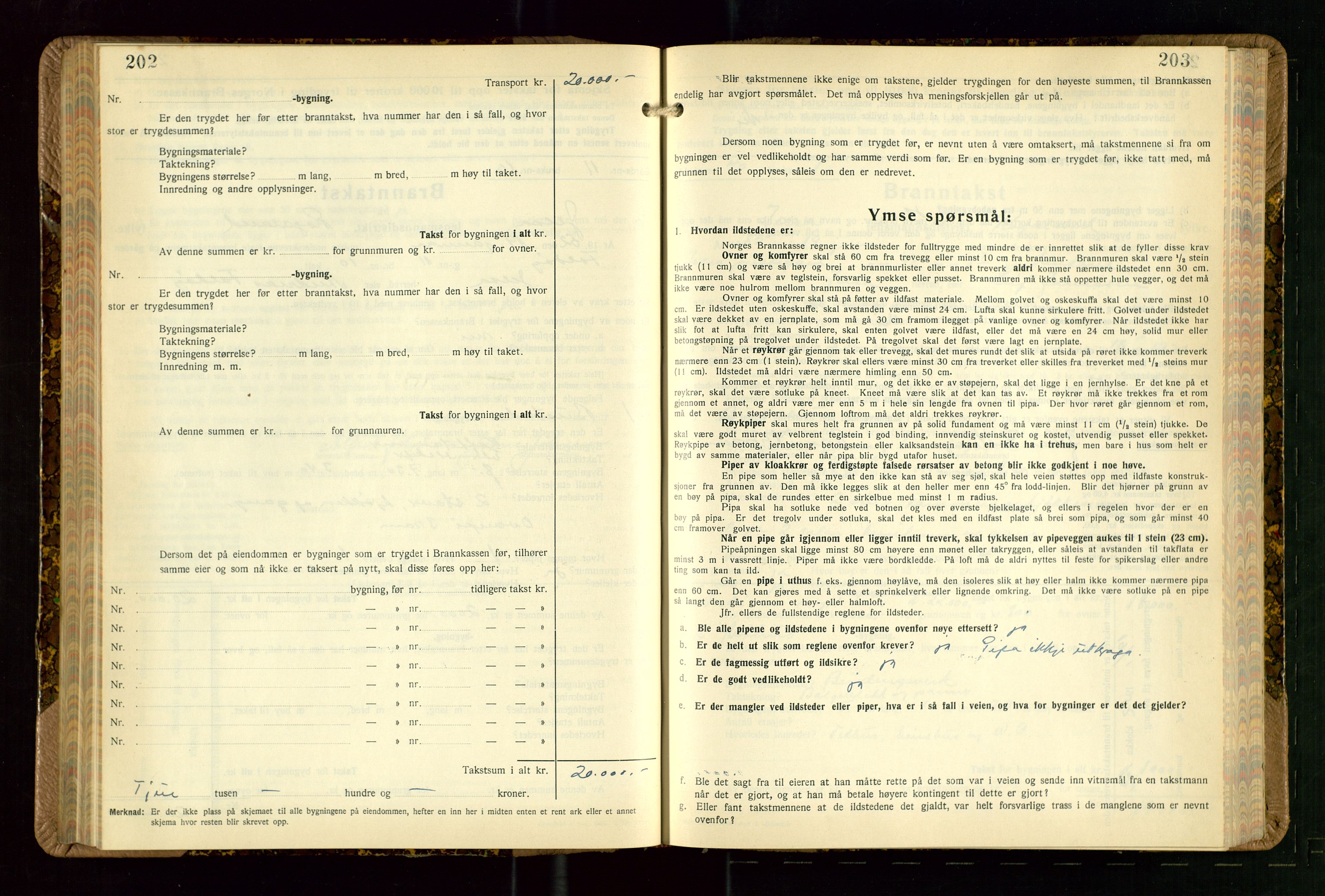 Jelsa lensmannskontor, AV/SAST-A-100360/Gob/L0003: "Branntakstprotokoll", 1942-1955, p. 202-203