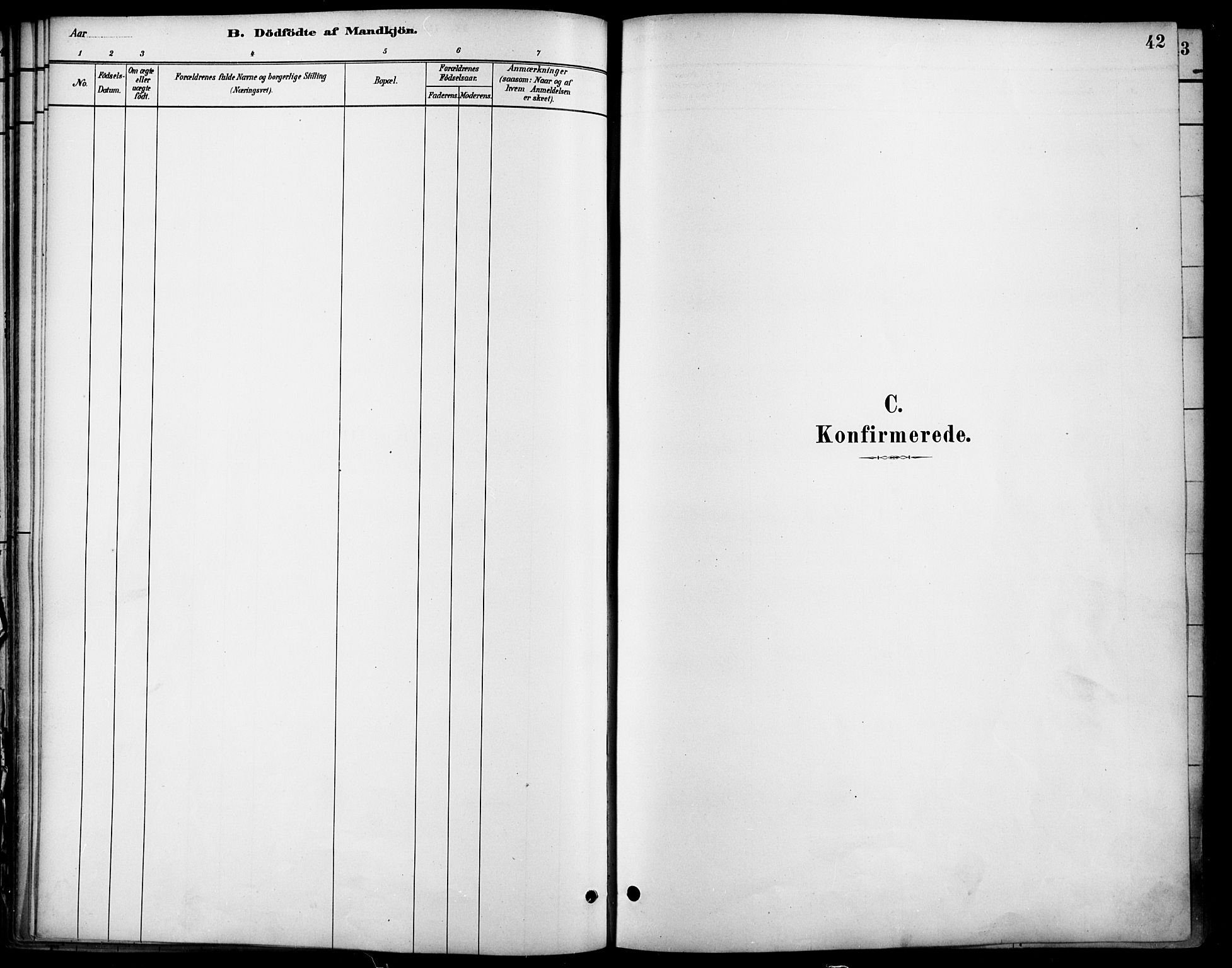 Nannestad prestekontor Kirkebøker, SAO/A-10414a/F/Fa/L0014: Parish register (official) no. I 14, 1881-1890, p. 42