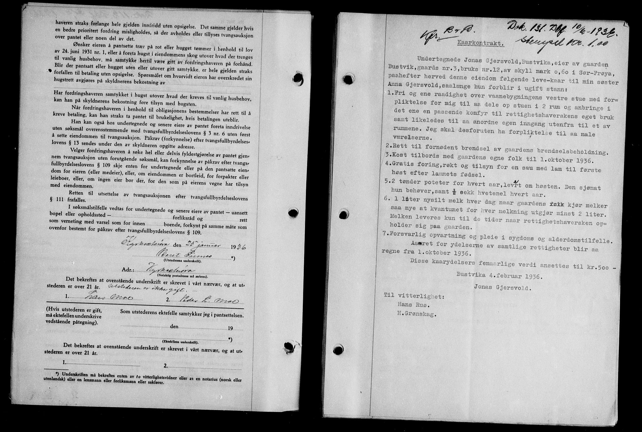 Hitra sorenskriveri, AV/SAT-A-0018/2/2C/2Ca/L0028: Mortgage book no. B-1, 1936-1939, Diary no: : 131/1936