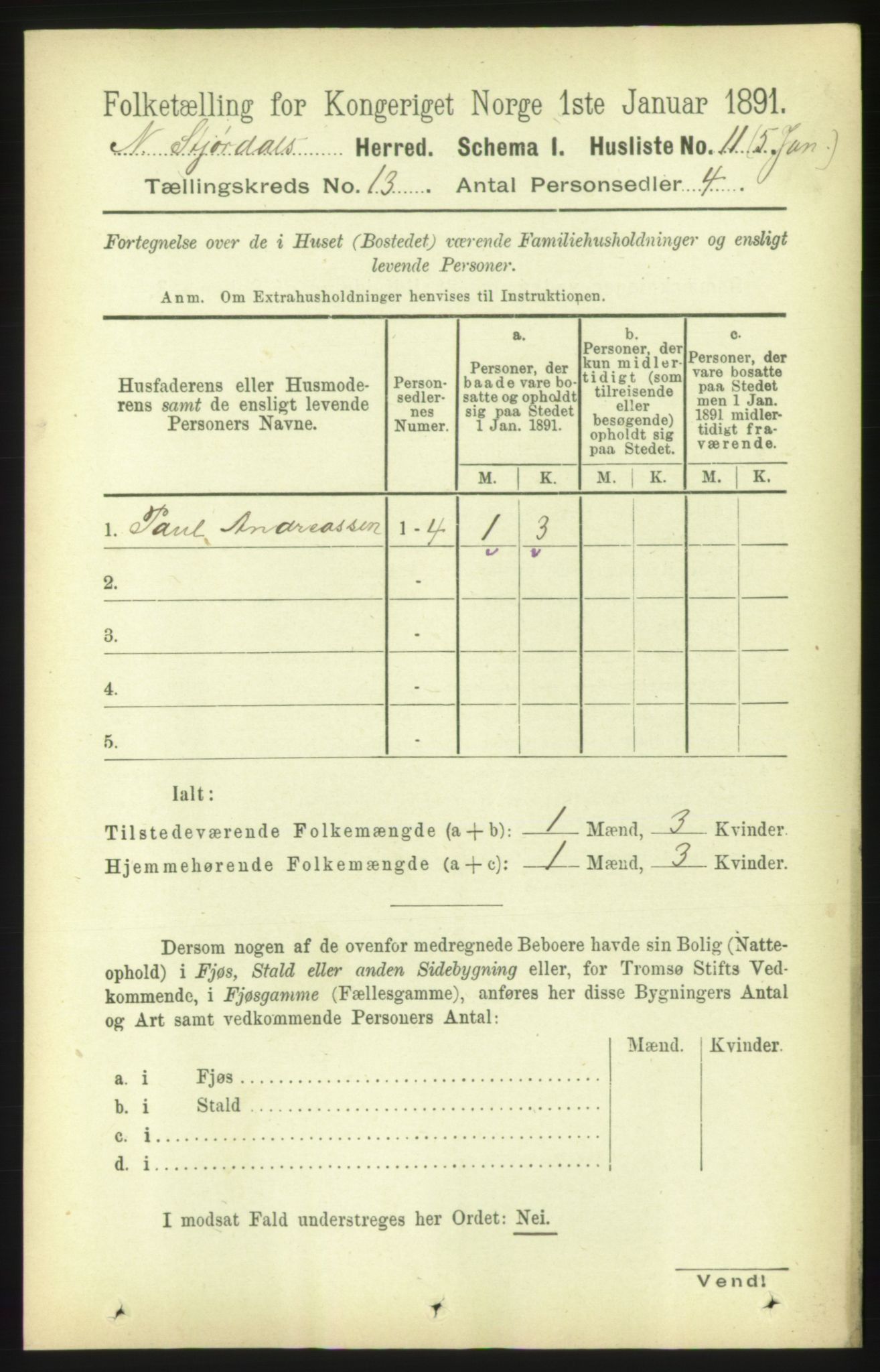 RA, 1891 census for 1714 Nedre Stjørdal, 1891, p. 6186