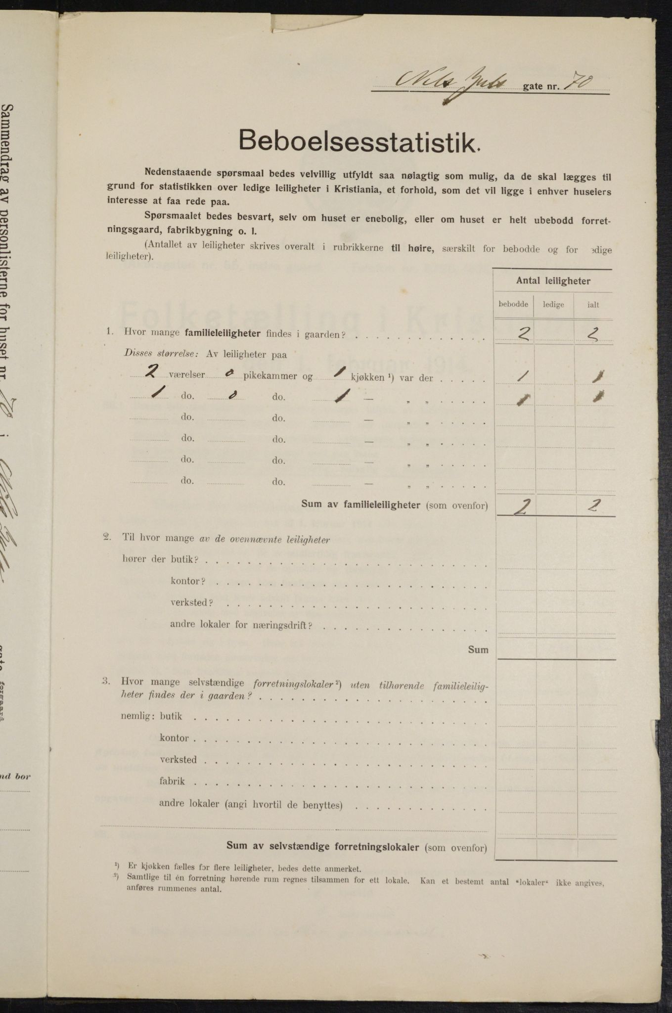 OBA, Municipal Census 1914 for Kristiania, 1914, p. 70948