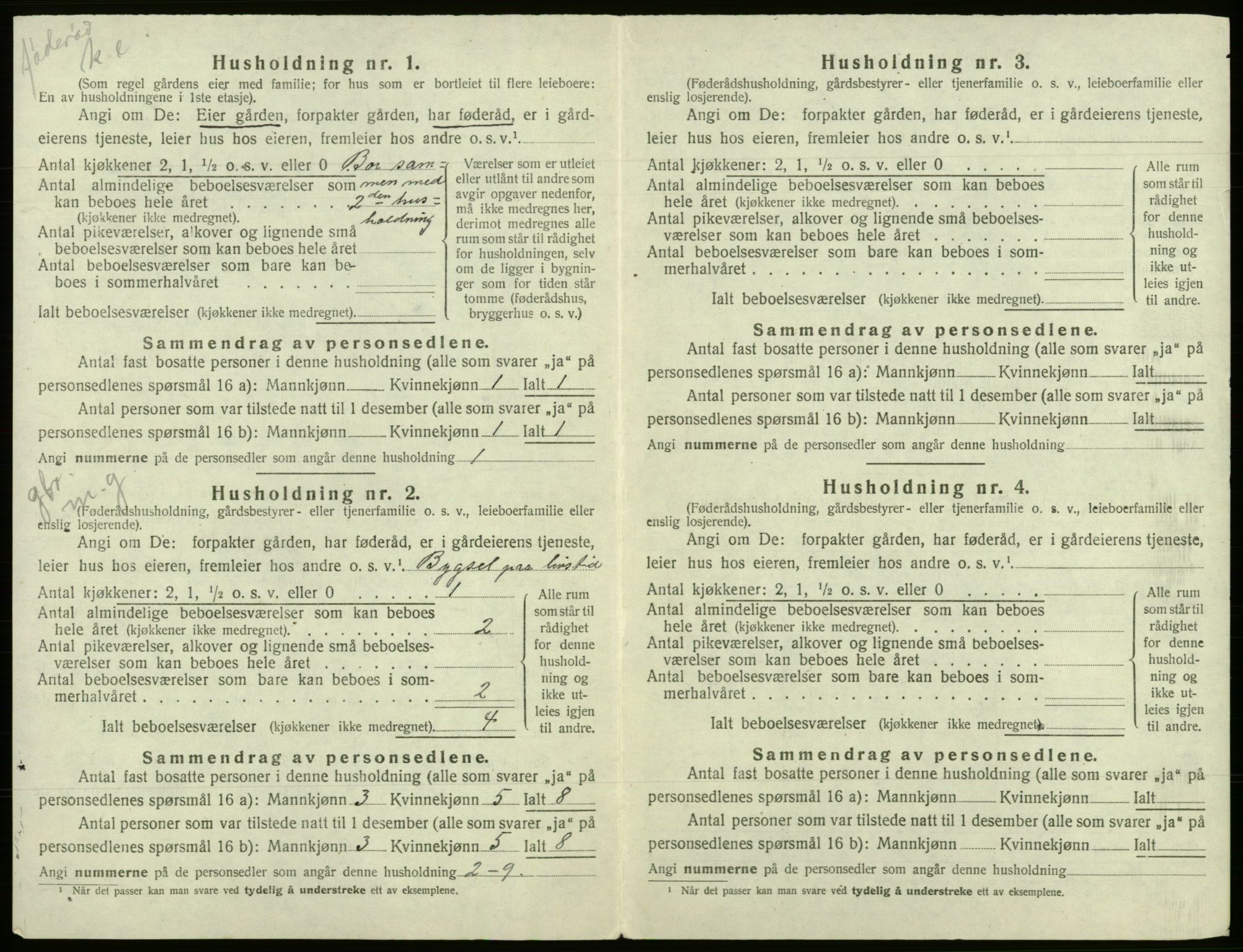 SAB, 1920 census for Fusa, 1920, p. 315