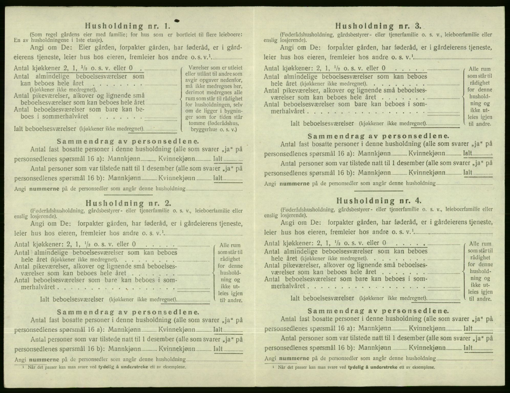 SAB, 1920 census for Voss, 1920, p. 1810