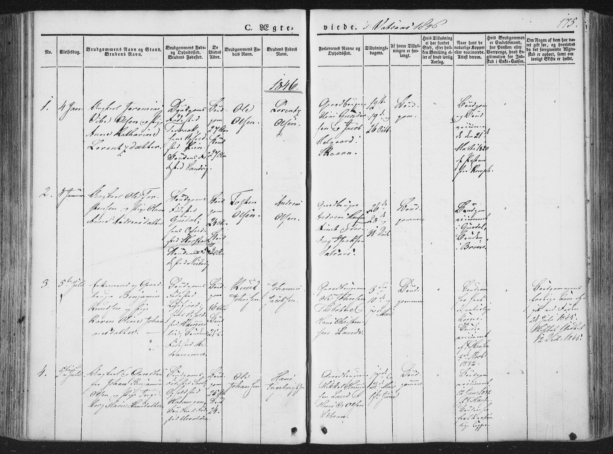 Ministerialprotokoller, klokkerbøker og fødselsregistre - Nordland, AV/SAT-A-1459/810/L0144: Parish register (official) no. 810A07 /1, 1841-1862, p. 175