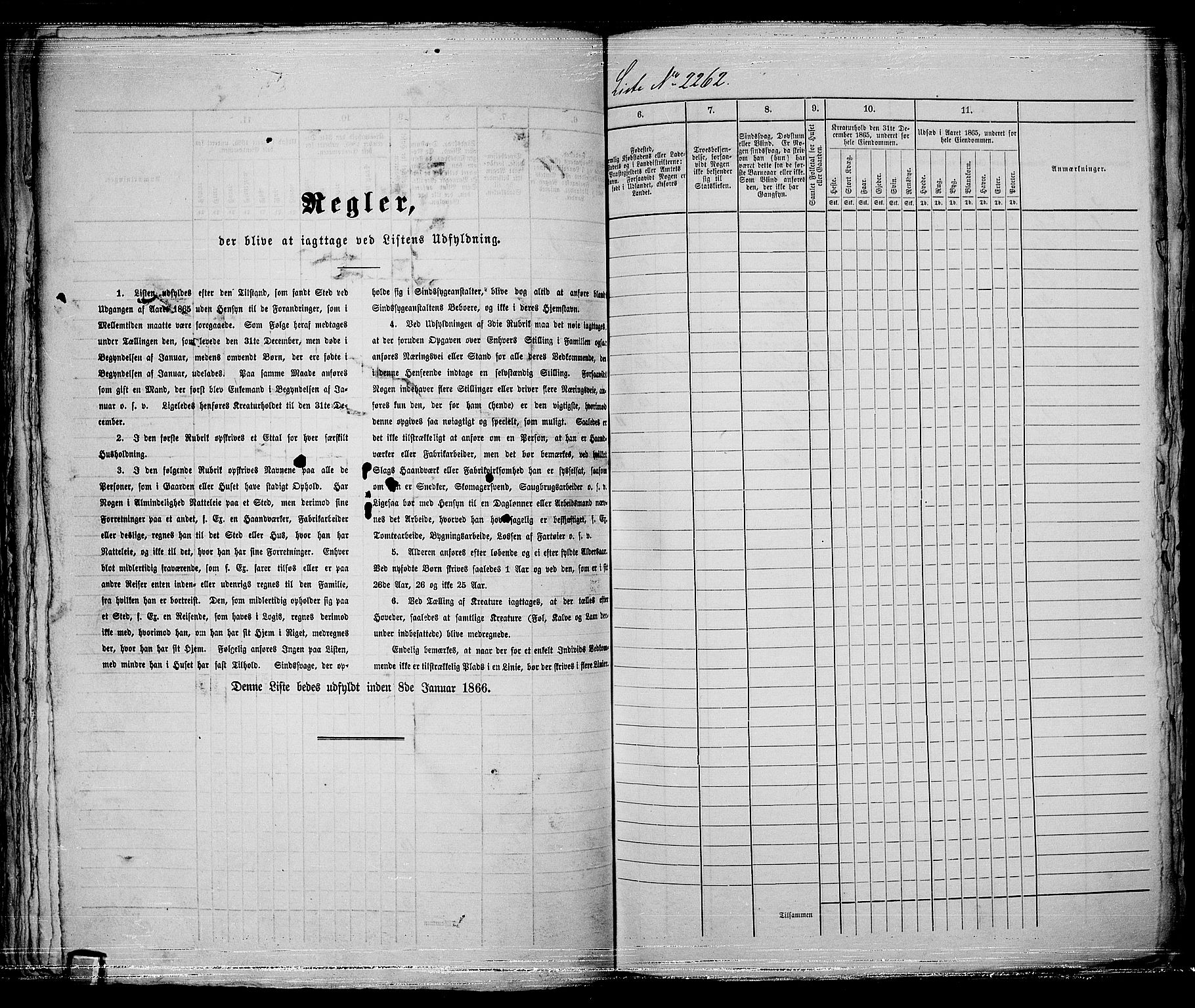 RA, 1865 census for Kristiania, 1865, p. 5039