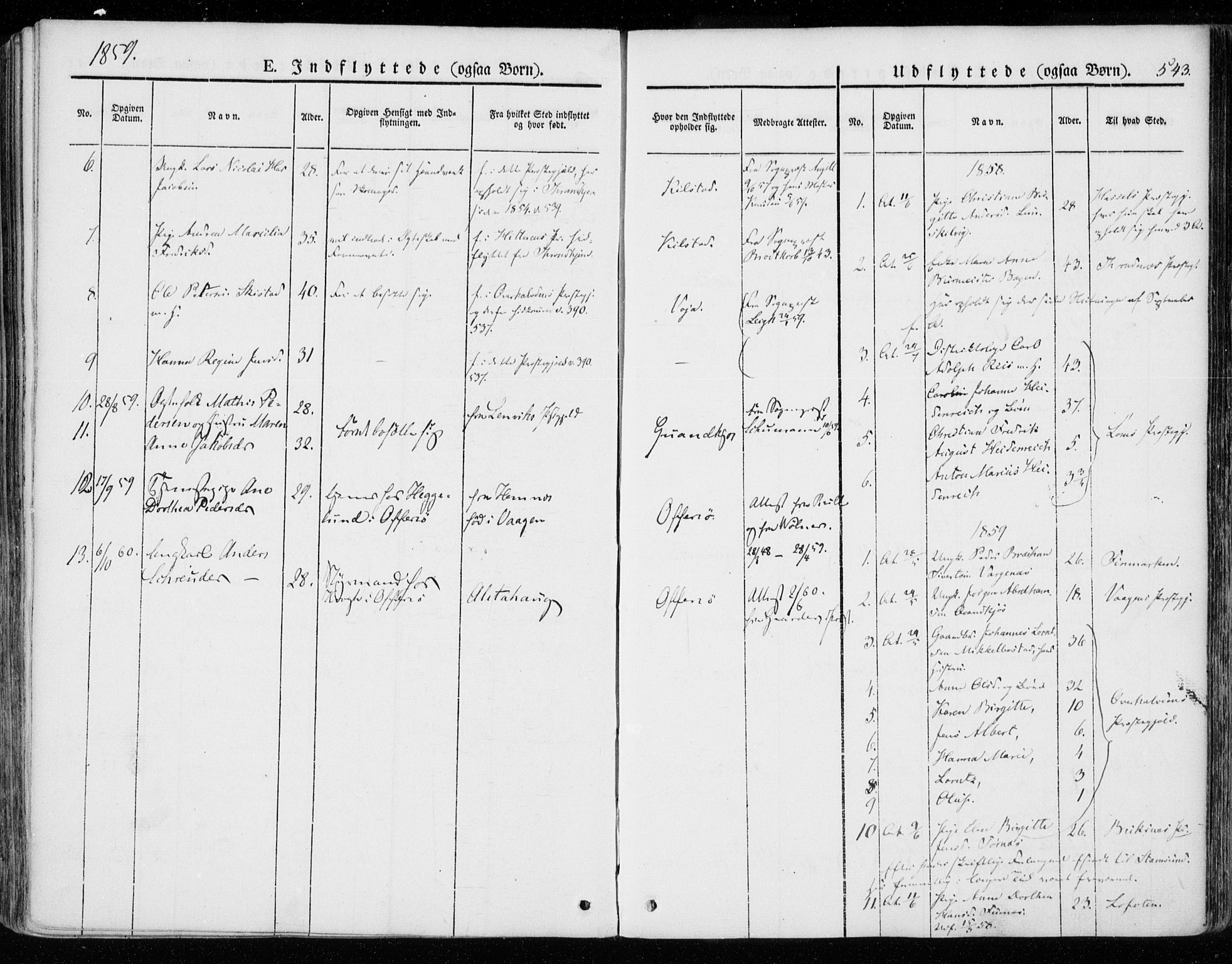 Ministerialprotokoller, klokkerbøker og fødselsregistre - Nordland, AV/SAT-A-1459/872/L1033: Parish register (official) no. 872A08, 1840-1863, p. 543