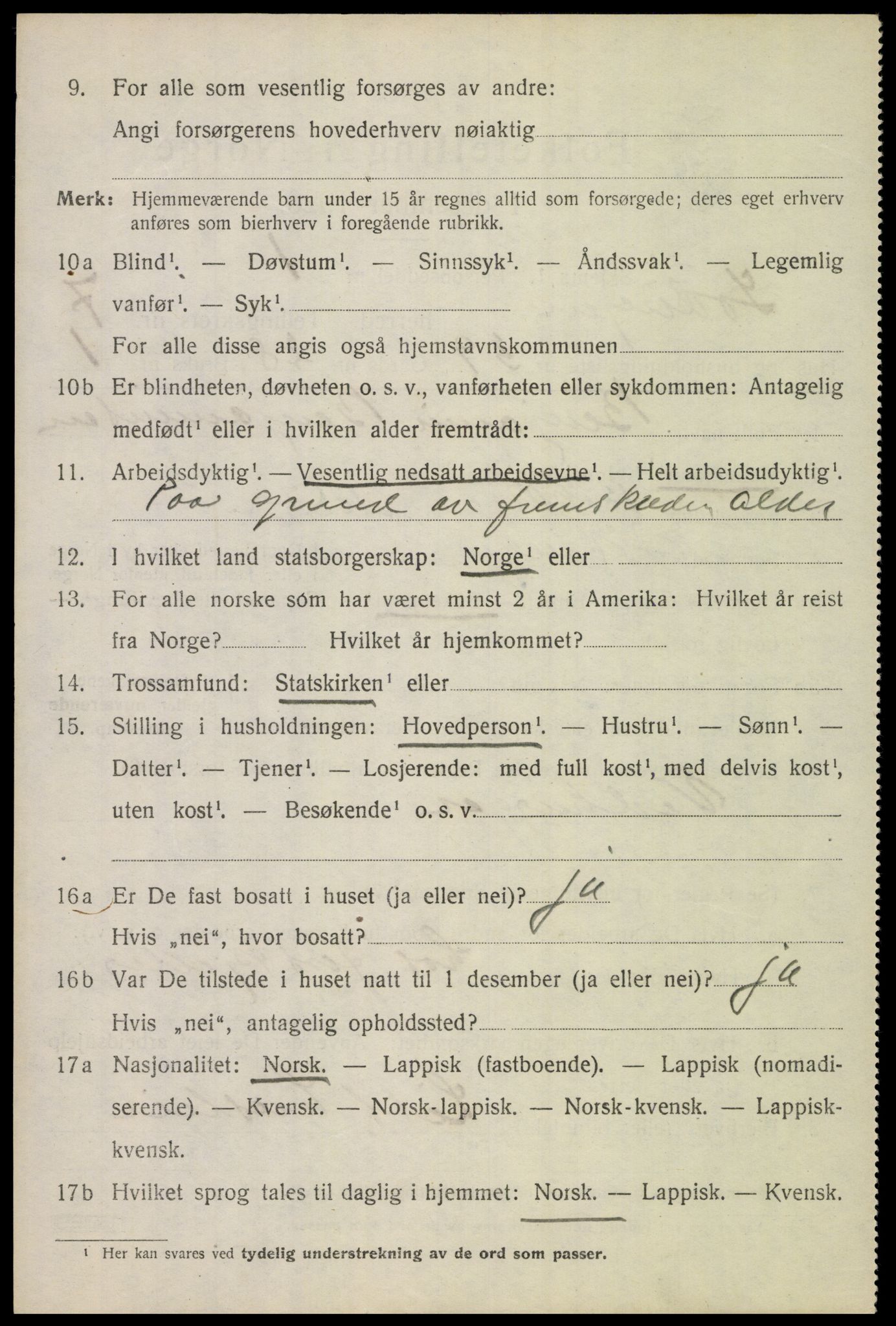 SAT, 1920 census for Lødingen, 1920, p. 4568