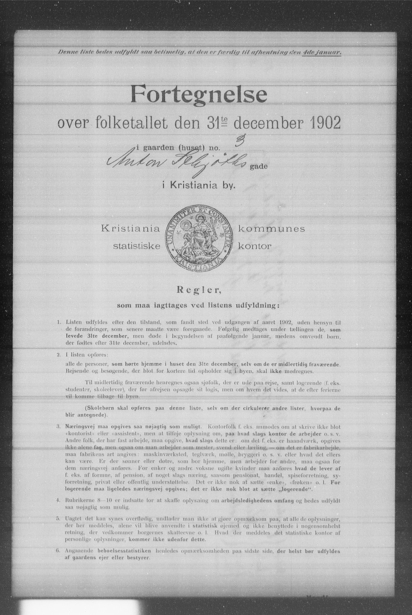 OBA, Municipal Census 1902 for Kristiania, 1902, p. 390