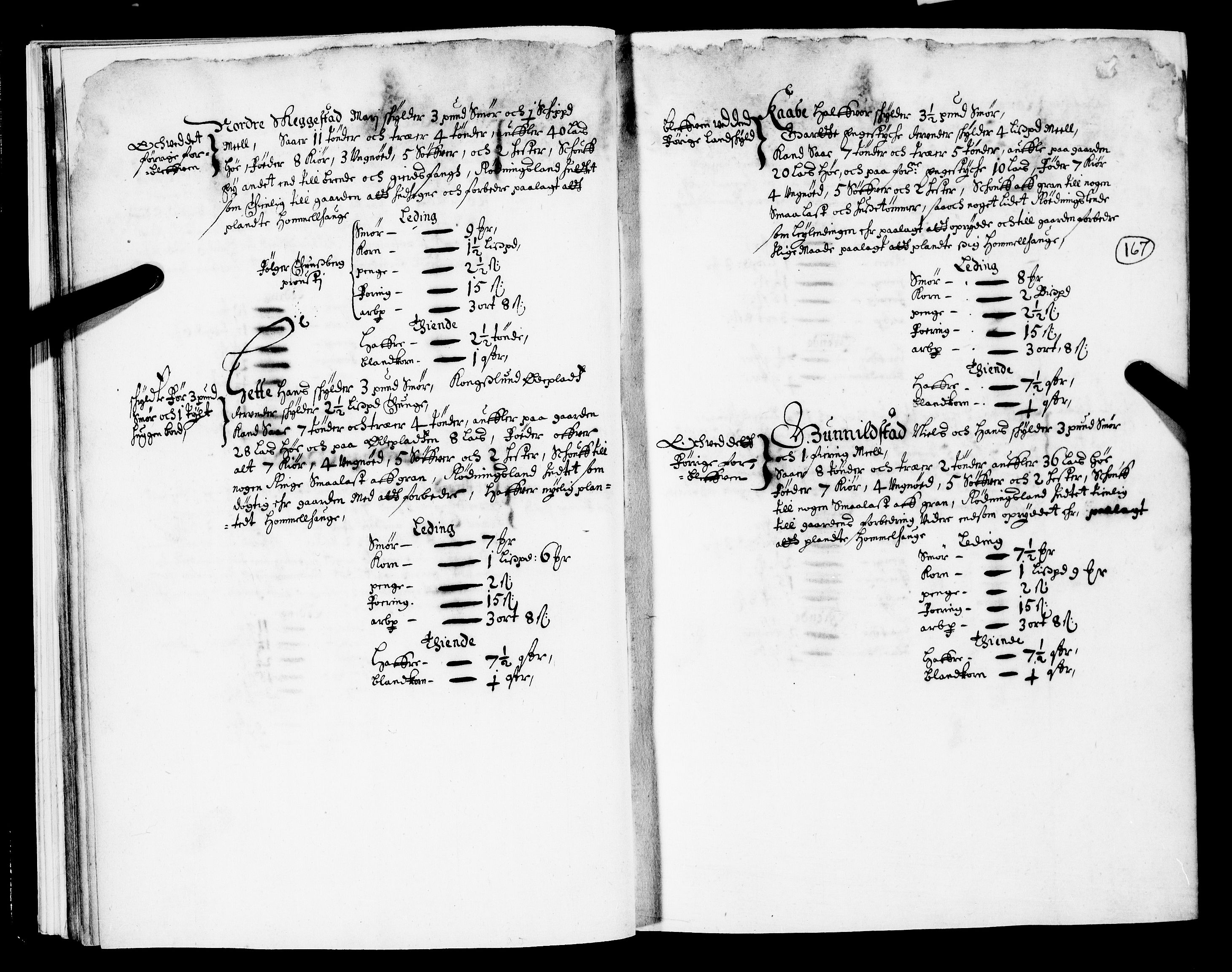 Rentekammeret inntil 1814, Realistisk ordnet avdeling, AV/RA-EA-4070/N/Nb/Nba/L0020: Tønsberg len, 2. del, 1668, p. 166b-167a