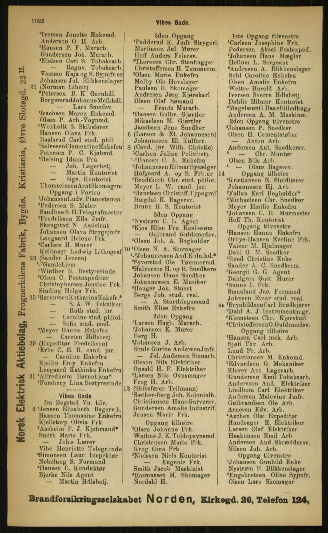 Kristiania/Oslo adressebok, PUBL/-, 1899, p. 1022