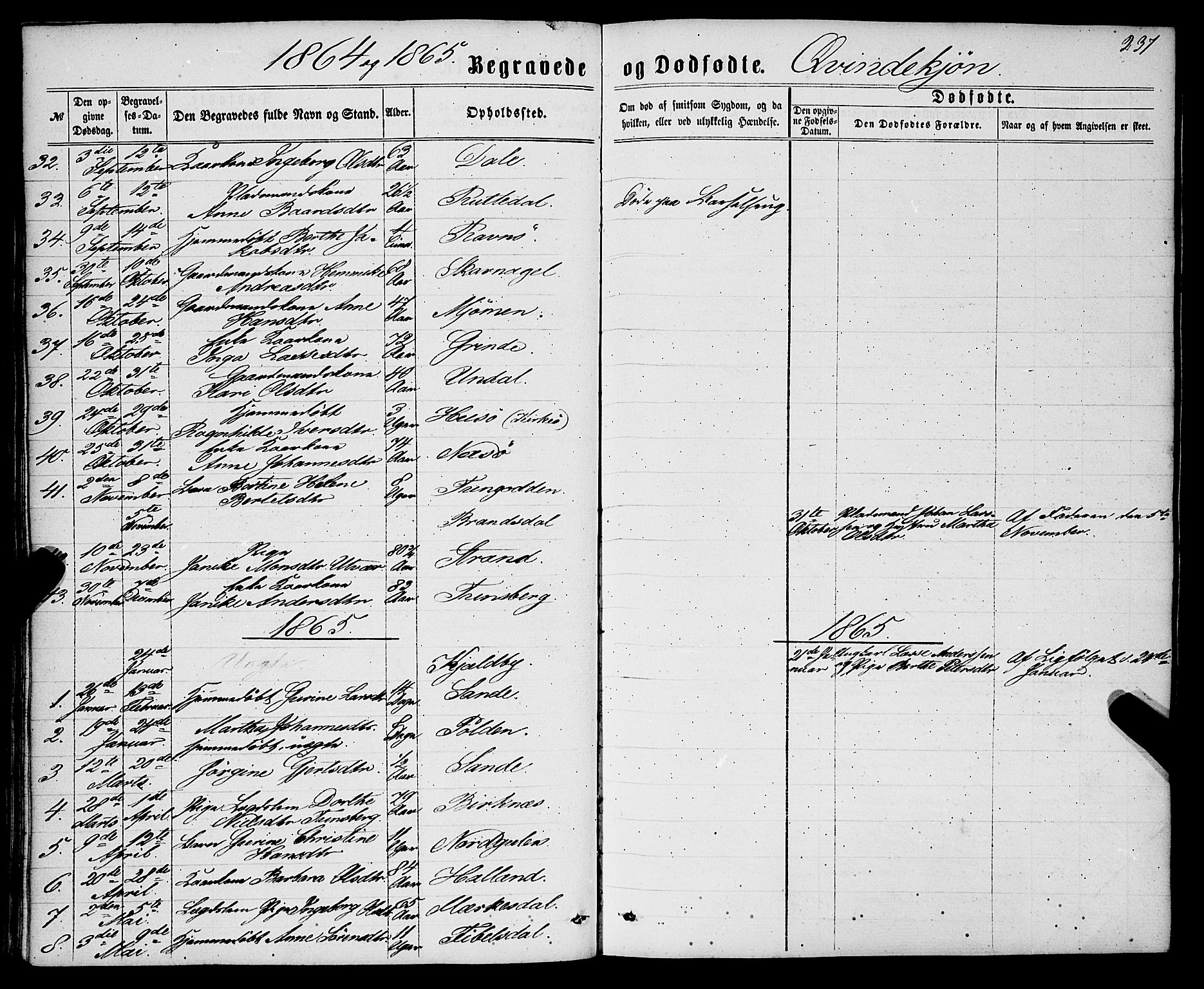Gulen sokneprestembete, SAB/A-80201/H/Haa/Haaa/L0022: Parish register (official) no. A 22, 1859-1869, p. 237