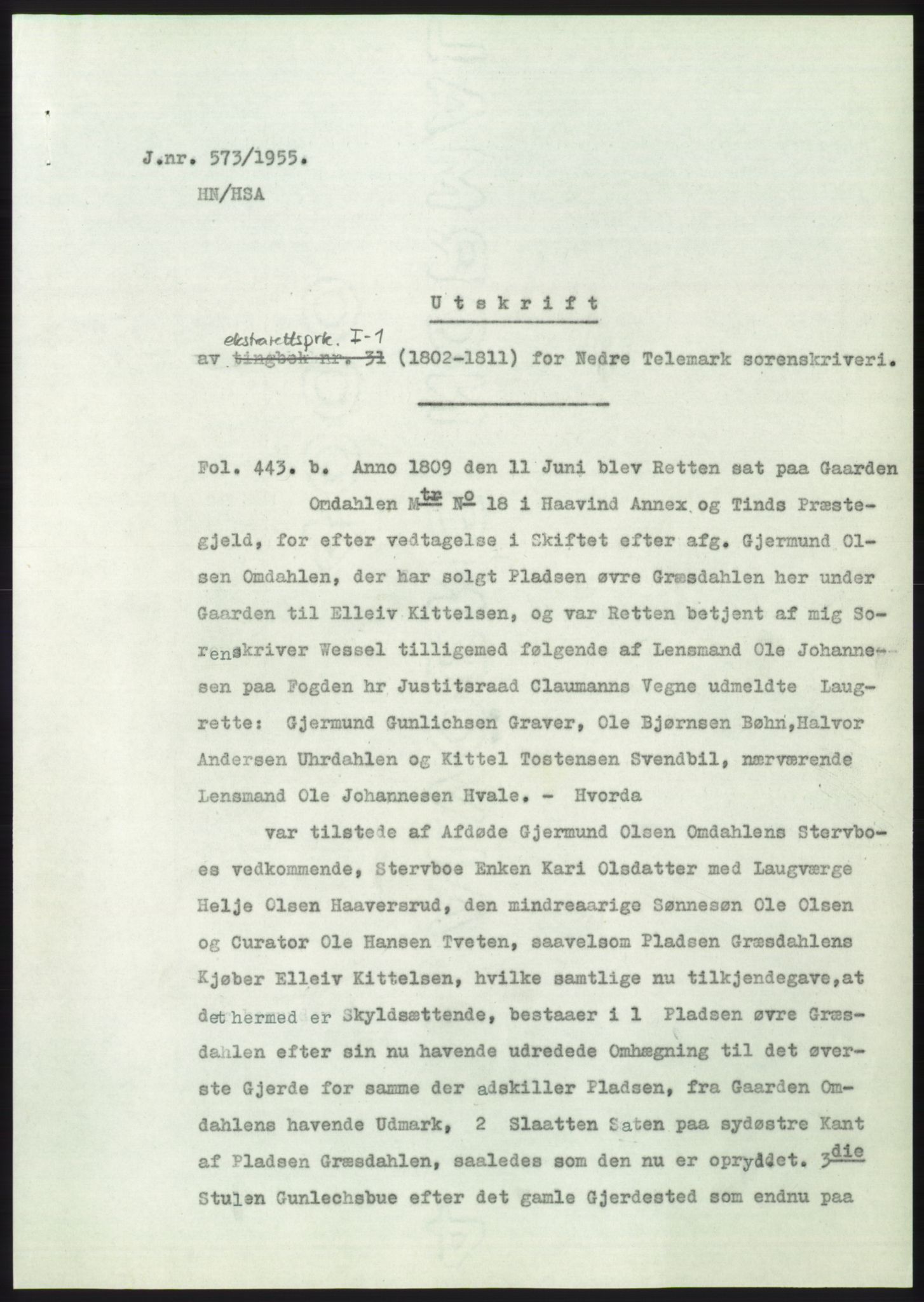 Statsarkivet i Kongsberg, SAKO/A-0001, 1955, p. 347