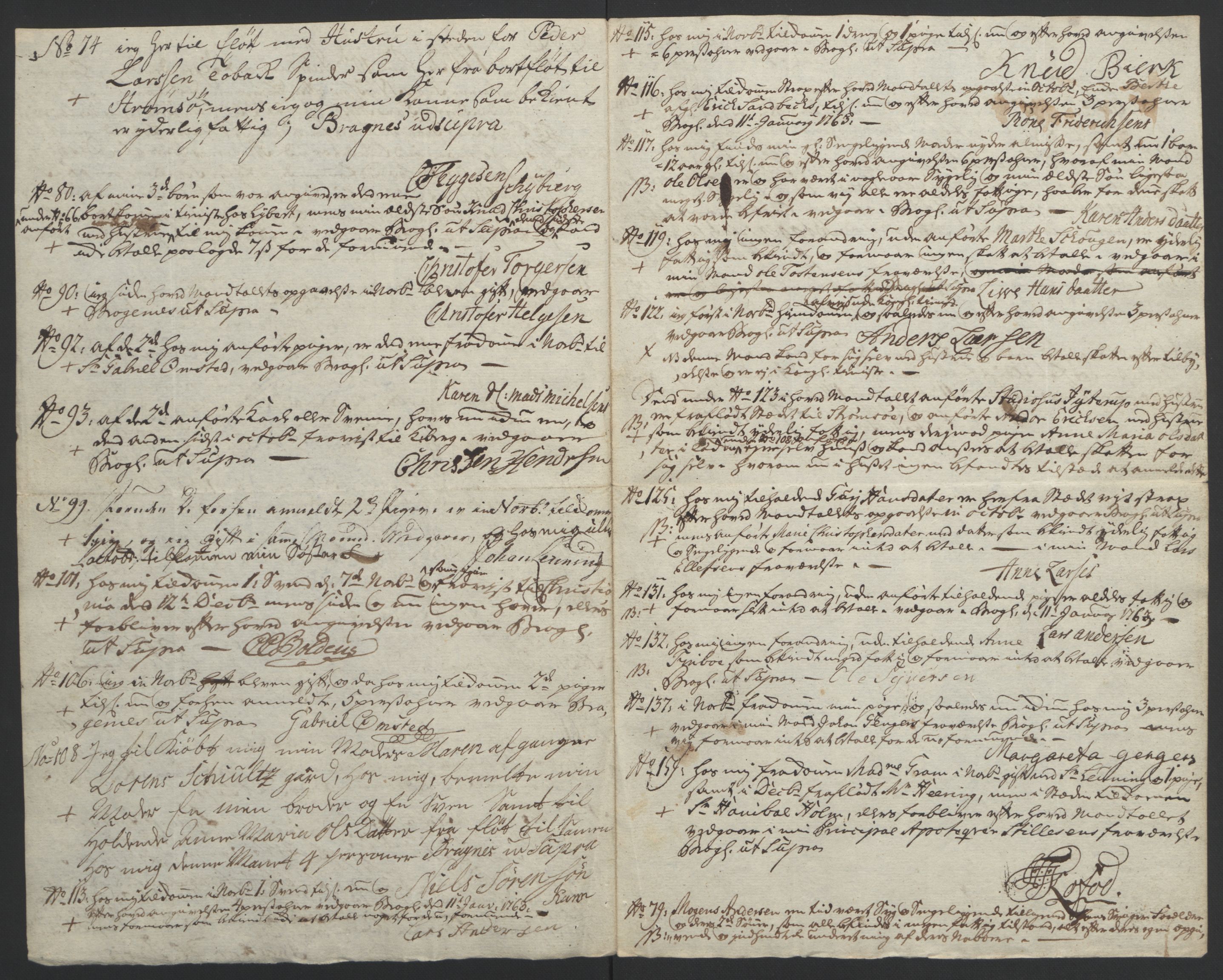 Rentekammeret inntil 1814, Reviderte regnskaper, Byregnskaper, AV/RA-EA-4066/R/Rf/L0119/0001: [F2] Kontribusjonsregnskap / Ekstraskatt, 1762-1767, p. 58