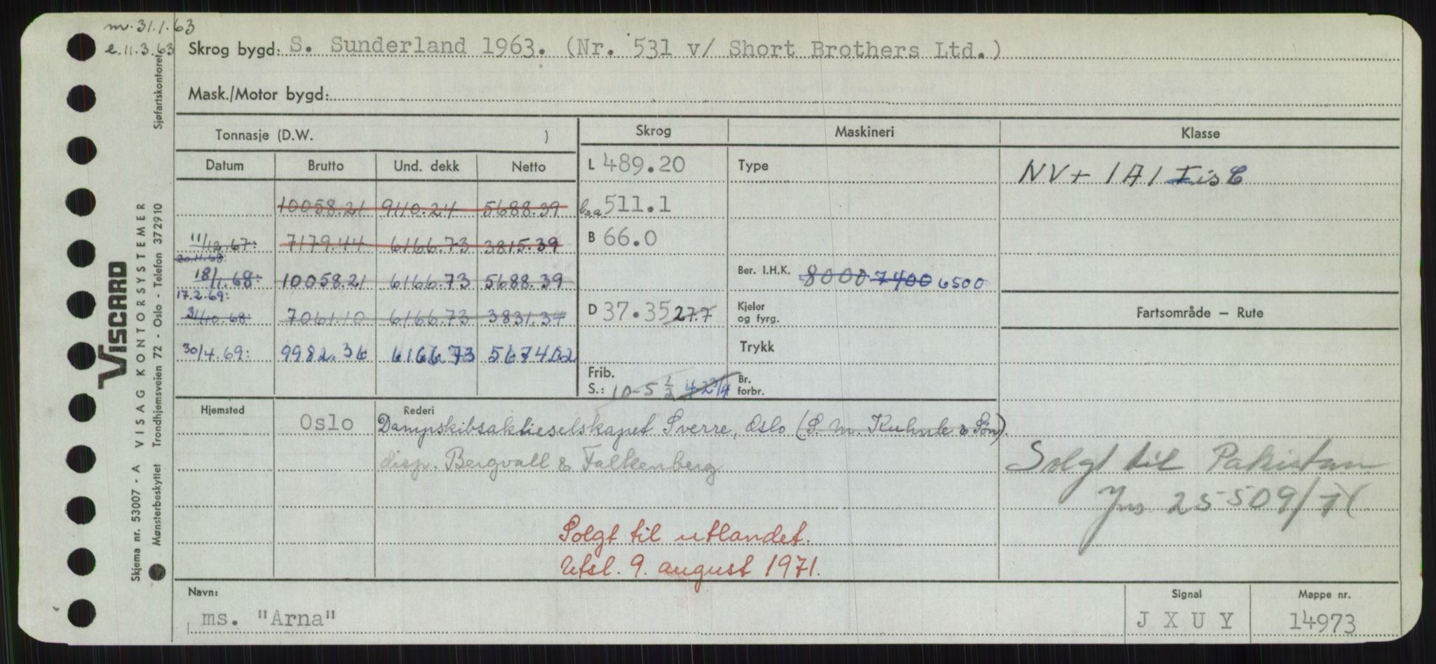 Sjøfartsdirektoratet med forløpere, Skipsmålingen, RA/S-1627/H/Hd/L0002: Fartøy, Apa-Axe, p. 131