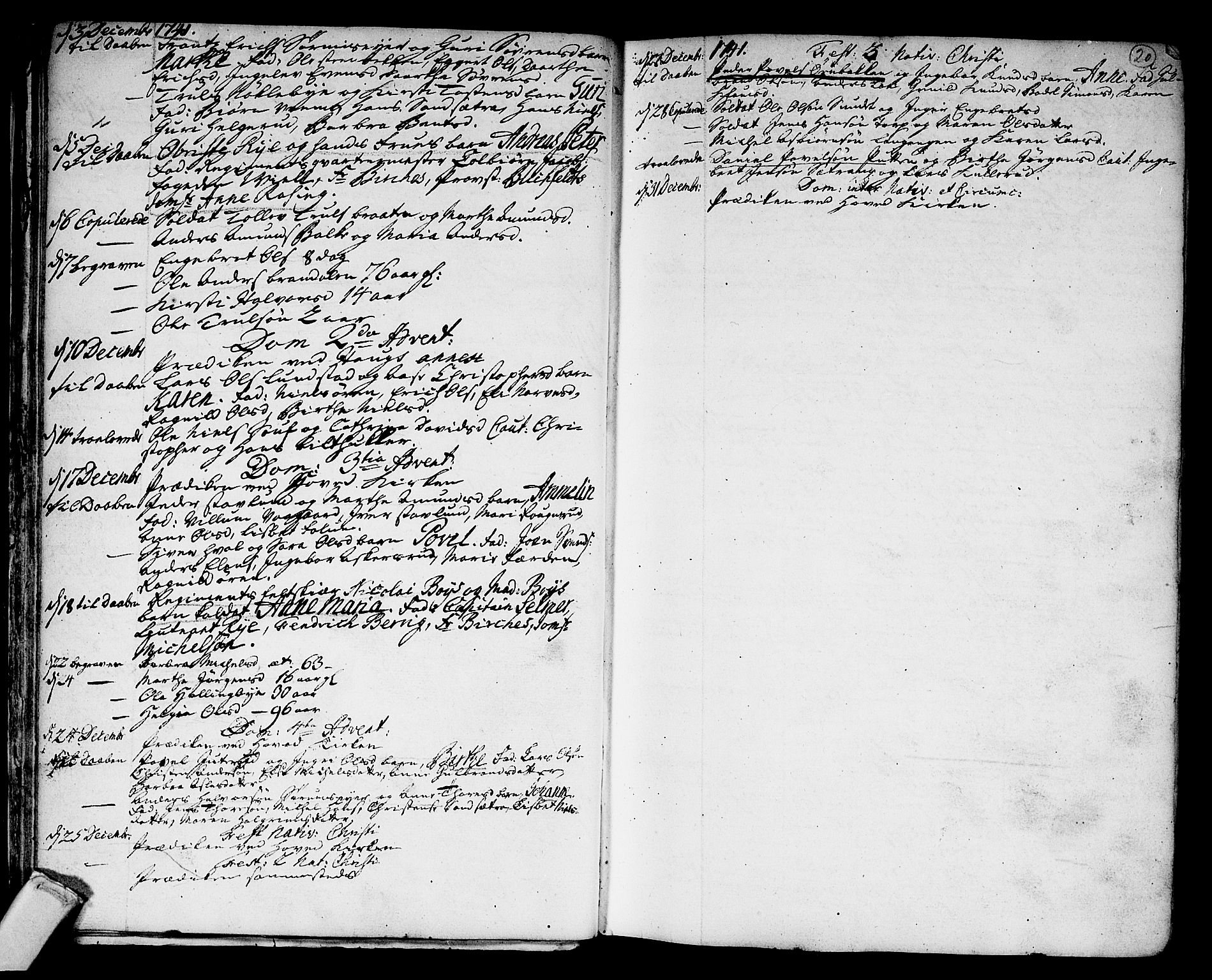 Norderhov kirkebøker, AV/SAKO-A-237/F/Fa/L0003a: Parish register (official) no. 3, 1740-1757, p. 20